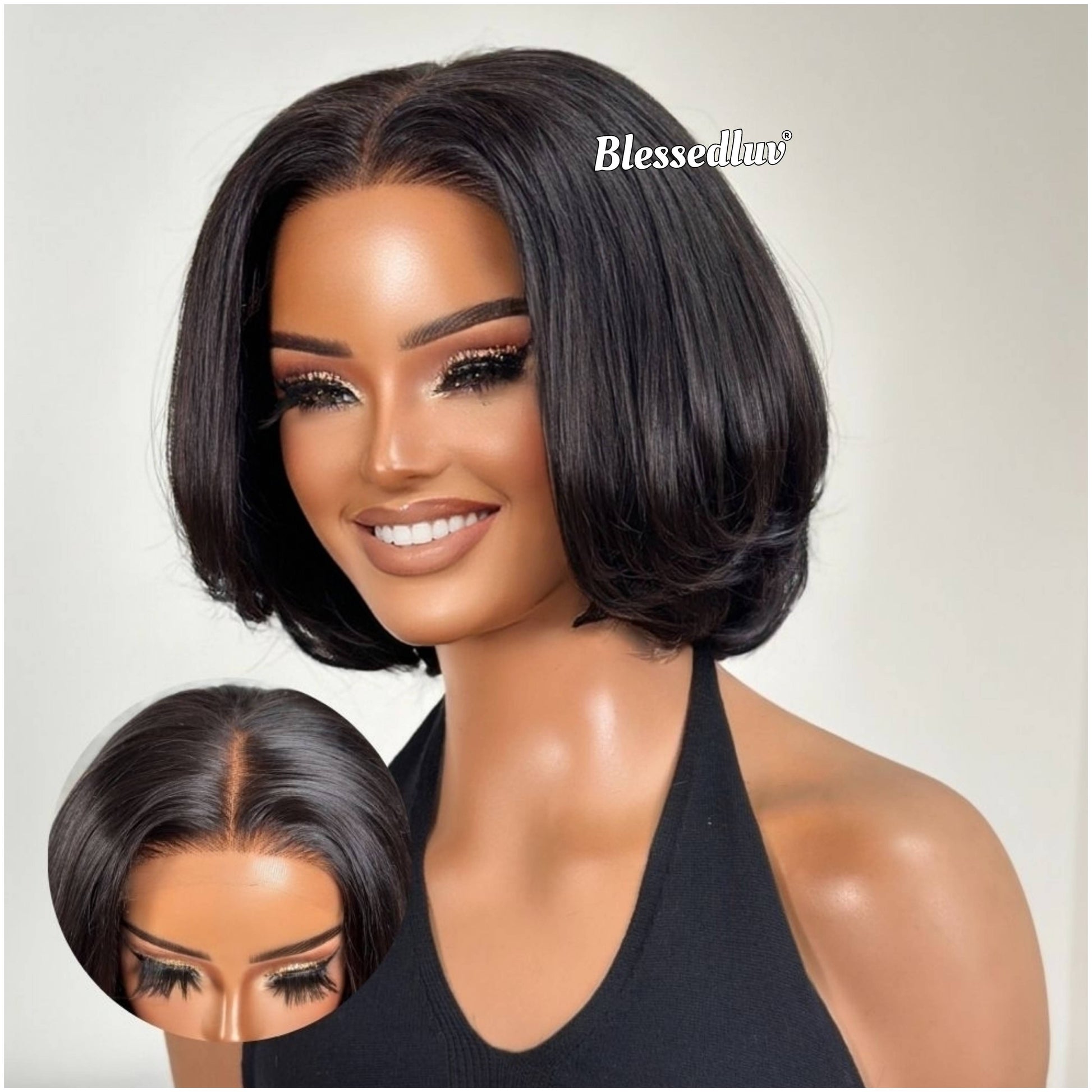 Cathy – Layered Bob Glueless HD 5x5 Closure Lace Wig, Ready to Wear-Blessedluv.com-Brazilianweave.com