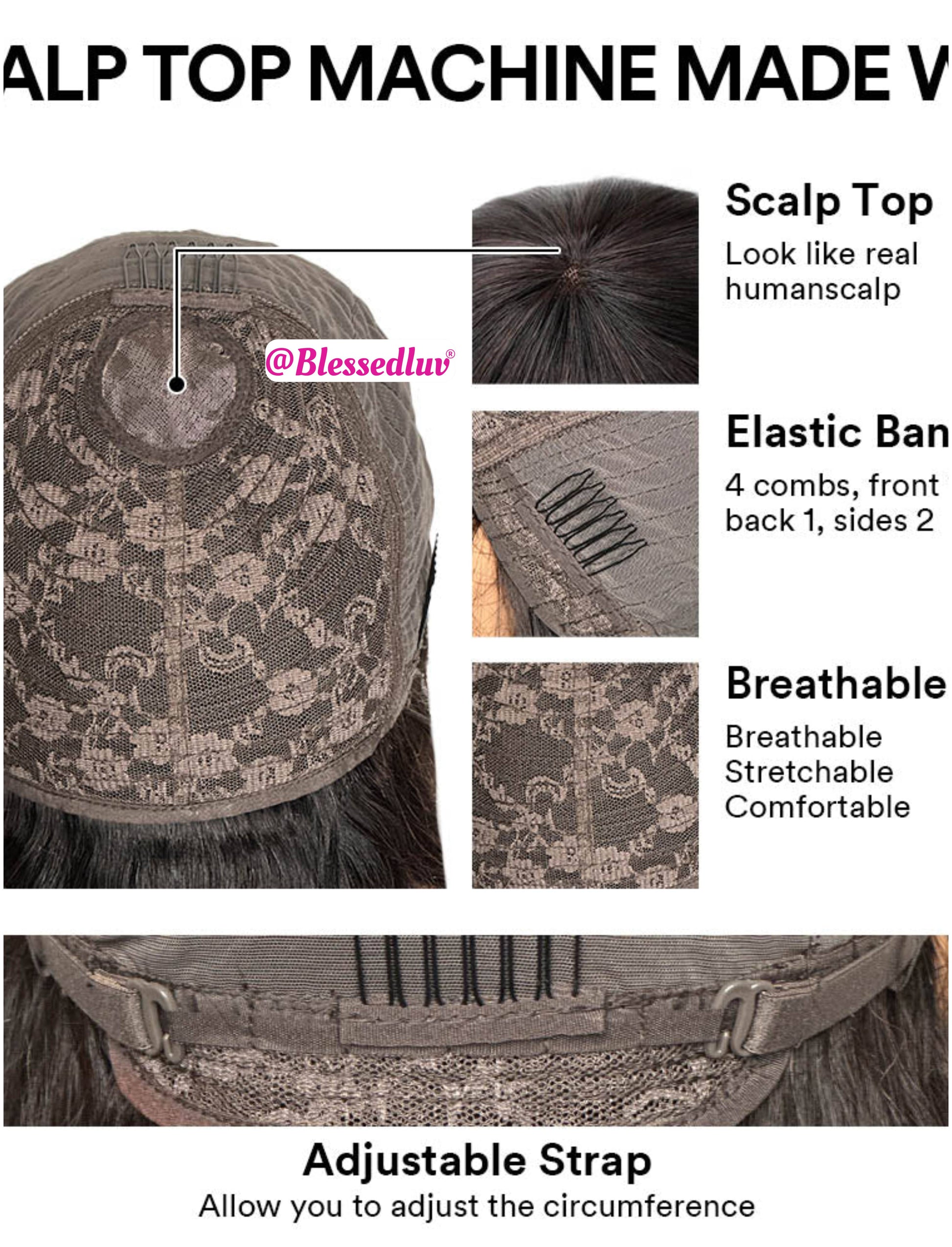 Luna – Pixie Cut No Lace Glueless, Ready to Wear-Blessedluv.com-Brazilianweave.com