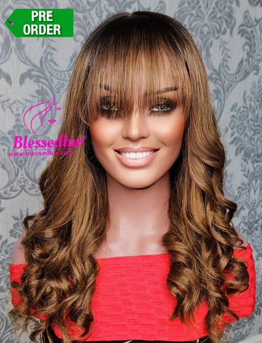 Angel - Glueless Ombré Bangs Closure Wig-Wigs-www.blessedluv.com-Brazilianweave.com