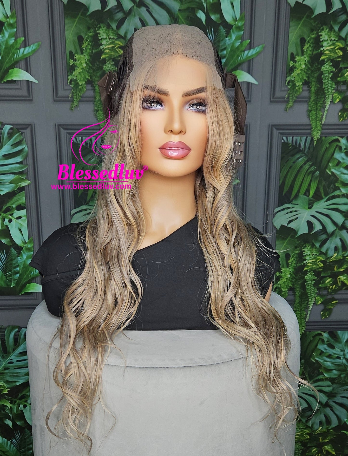 Madeline - Blonde Balayage Closure Wig-Wigs-www.blessedluv.com-Brazilianweave.com