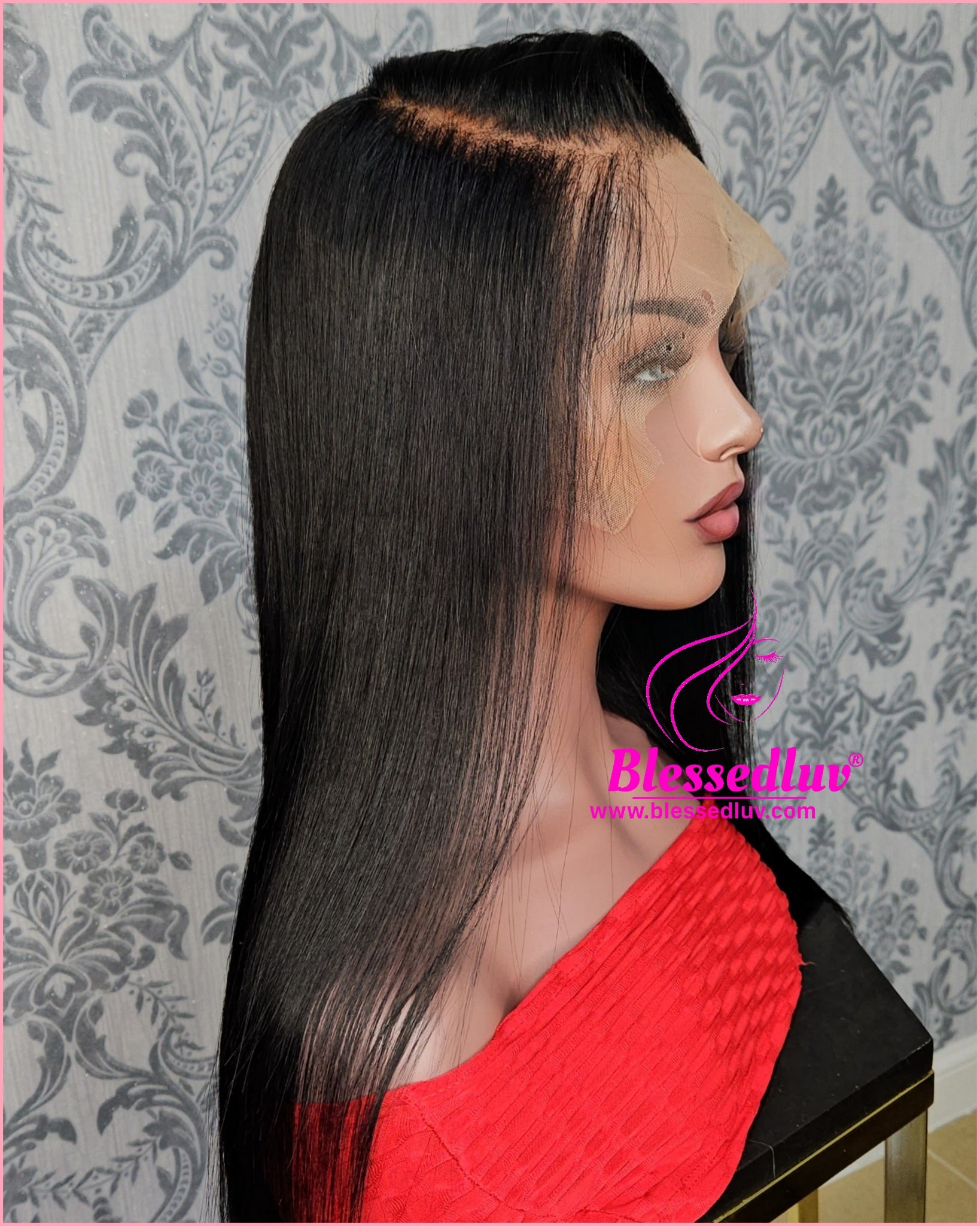 Rosa - Colour #1 HD Lace Frontal Straight Glueless Wig-Wig-Blessedluv.com-Brazilianweave.com