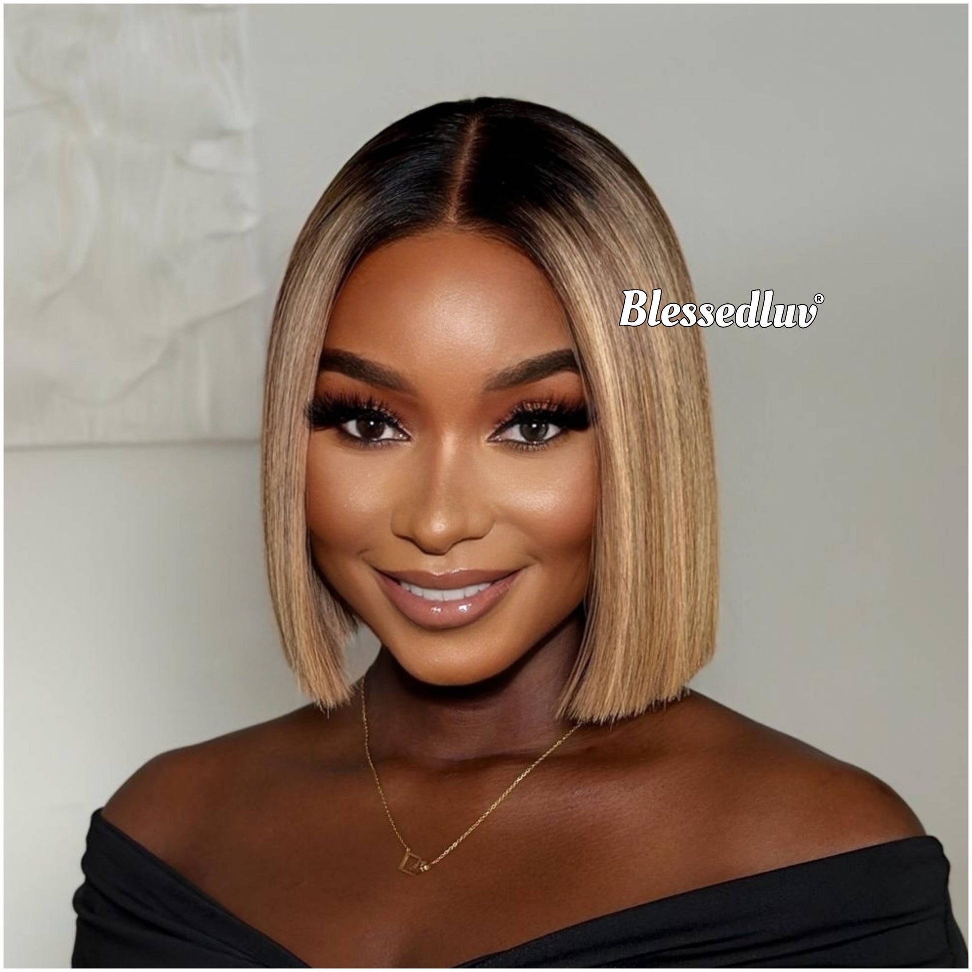 Bonnie – Balayage Ombré Blonde Glueless Layered HD 5x5 Closure Lace Wig, Ready to Wear-Blessedluv.com-Brazilianweave.com