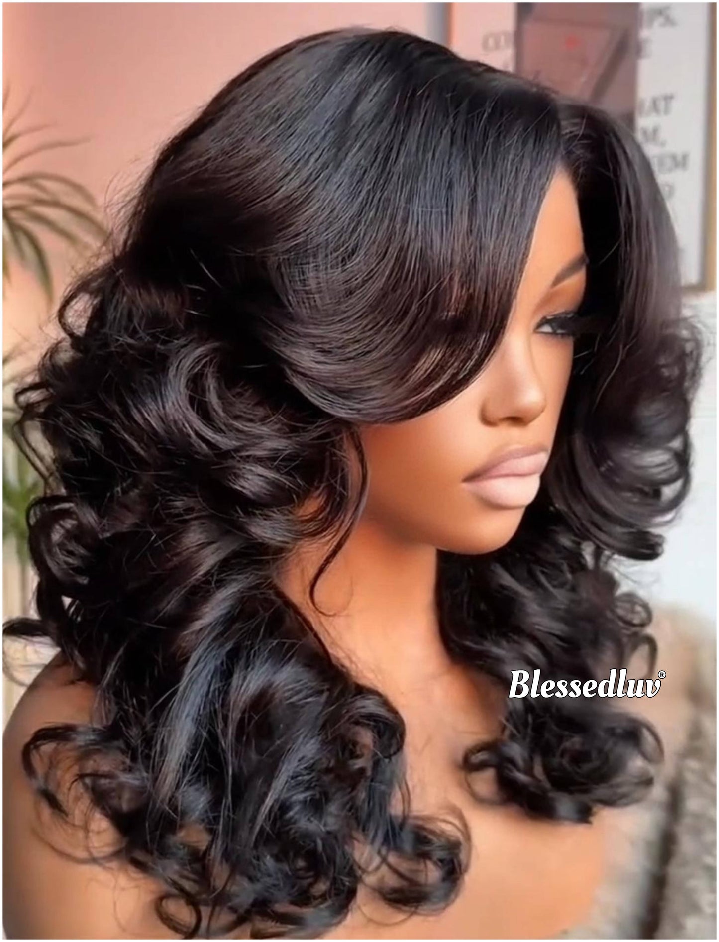 Zainab – Blowout Glueless Layered HD Closure Lace Wig, Ready to Wear-Blessedluv.com-Brazilianweave.com