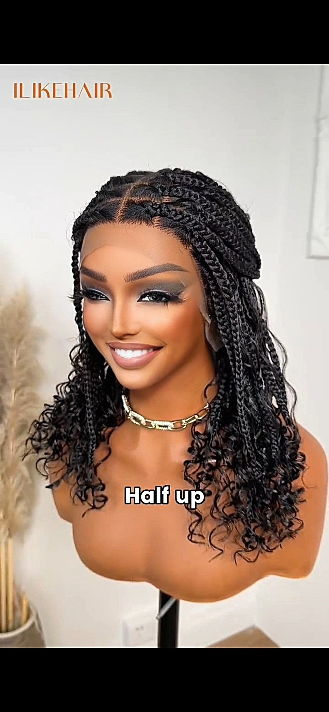 Bola - Shoulder Length Boho Knotless Braids Full Lace HD Wig – Adjustable Drawstring-Wig-Blessedluv.com-Brazilianweave.com
