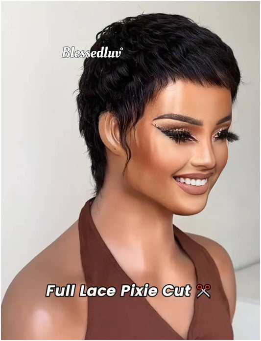 Jada – Pixie Cut Glueless Full Lace Wig, Ready to Wear-Blessedluv.com-Brazilianweave.com