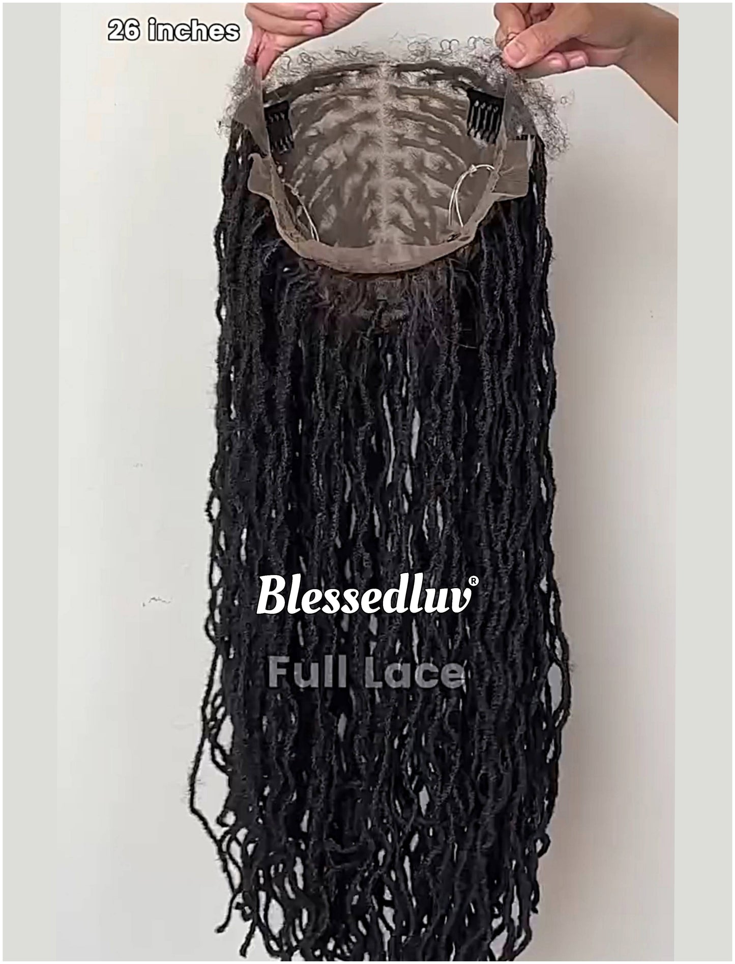 Nadia - Twisted Knotless Bohemian Locs Braids Full Lace HD Wig – Adjustable Drawstring-Wig-Blessedluv.com-Brazilianweave.com