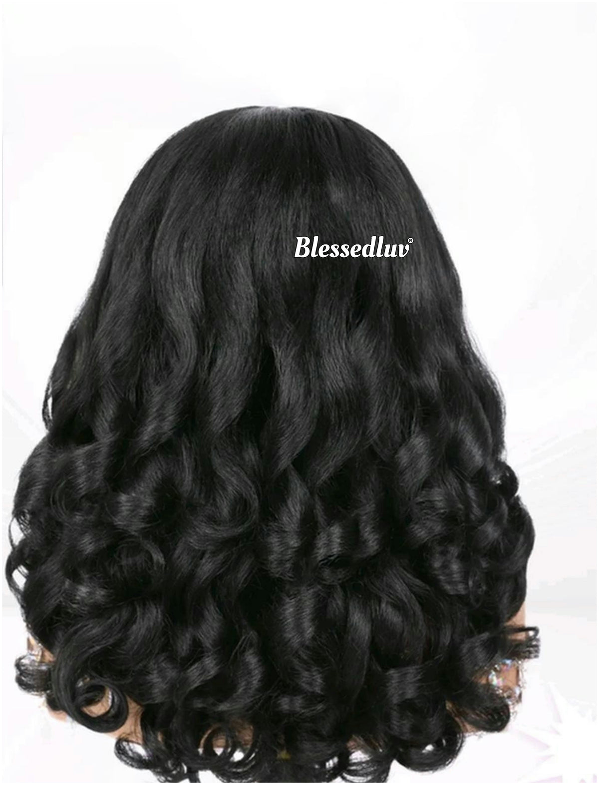 Mari – Textured V-Part Wig Premium Human Hair Blend Wig-Wig-Blessedluv.com-Brazilianweave.com