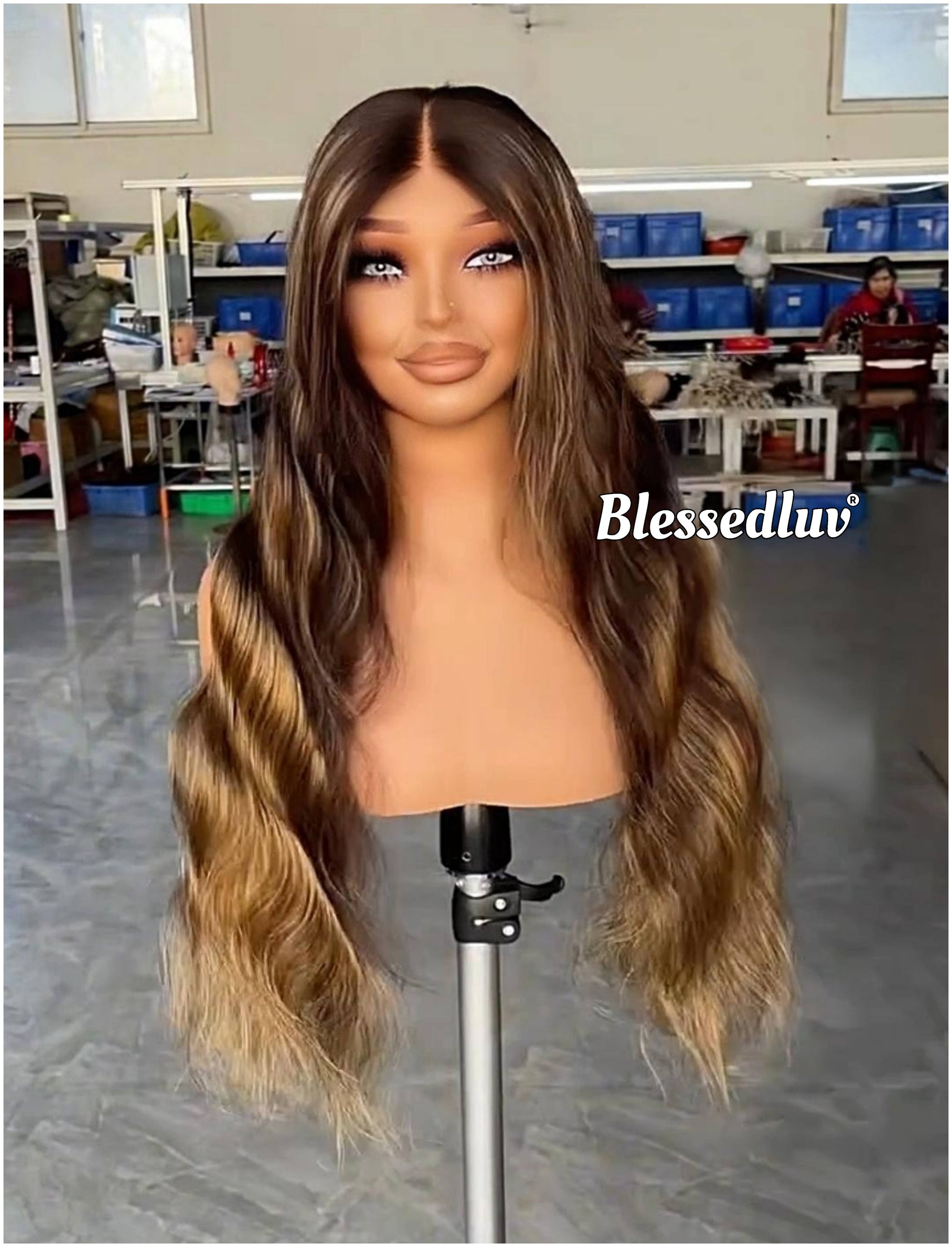 Wanda – Drawstring Closure Balayage Custom Wig | Choose Lagos or Standard Hairline-Wig-Blessedluv.com-Brazilianweave.com
