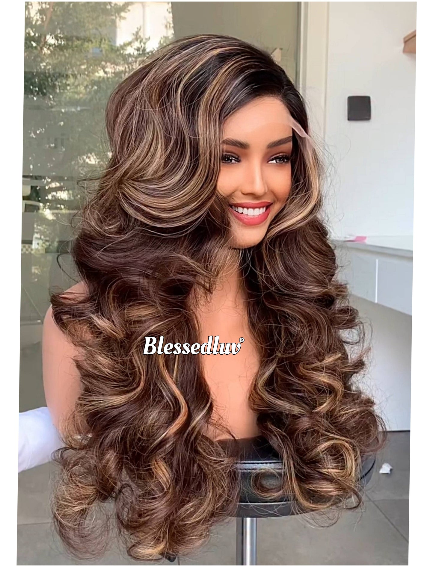 Lilly - Balayage Glueless Wig, Super Double Drawn-Blessedluv.com-Brazilianweave.com