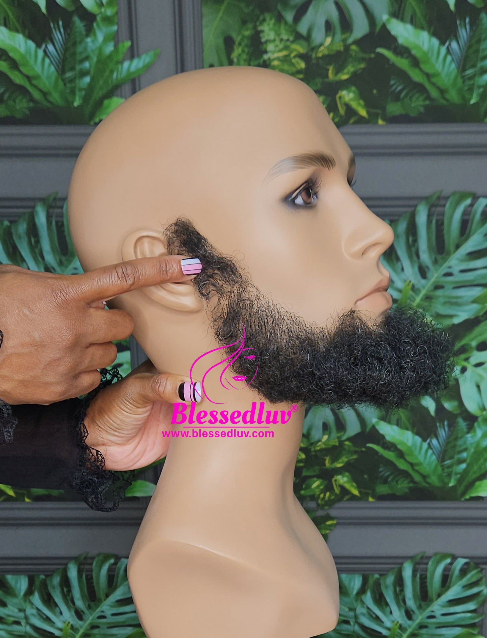 David - Lace Man Beard Lace Moustache-Blessedluv.com-Brazilianweave.com