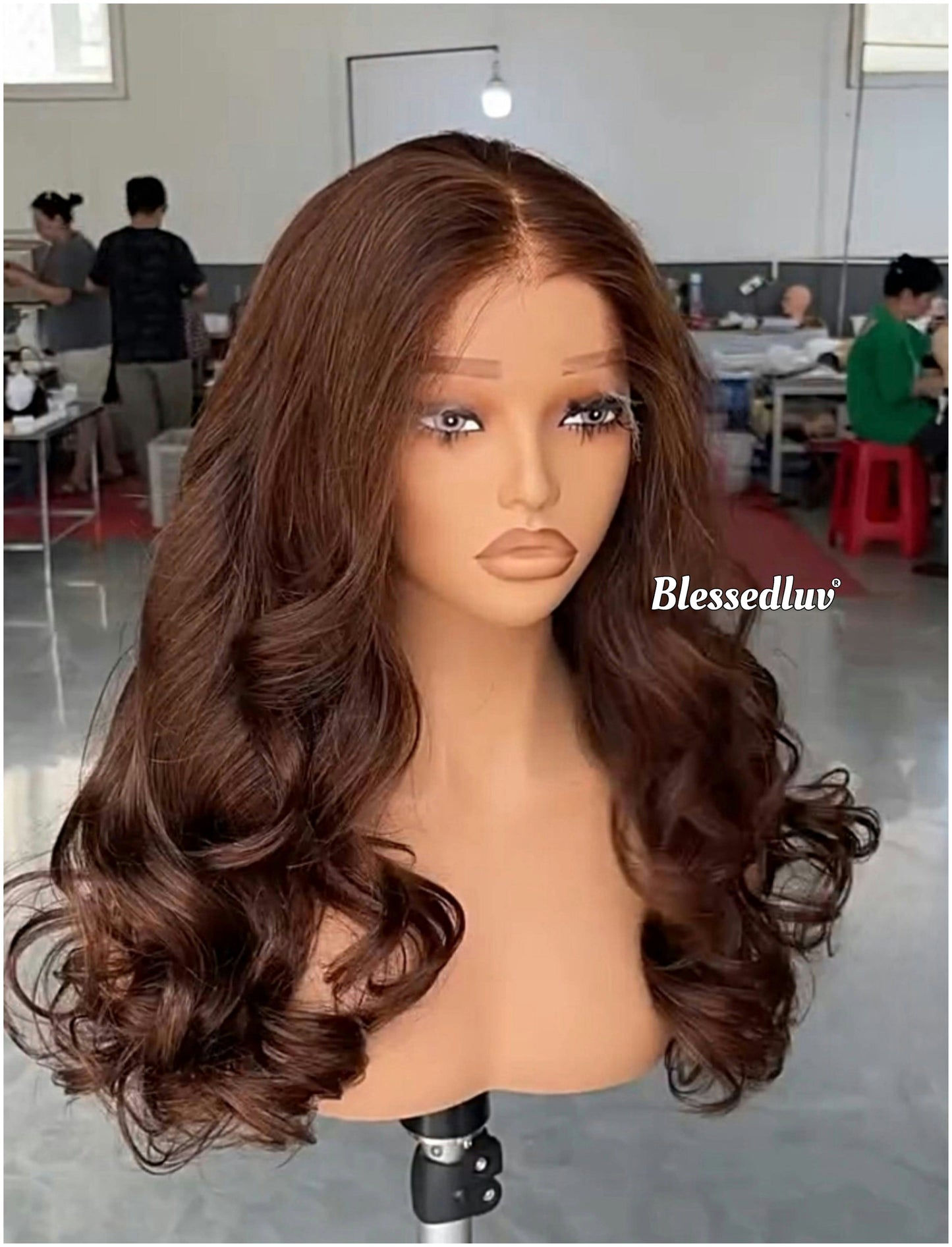 Brooks – Chocolate Shade Custom Wig | Choose Lagos or Standard Hairline-Wig-Blessedluv.com-Brazilianweave.com