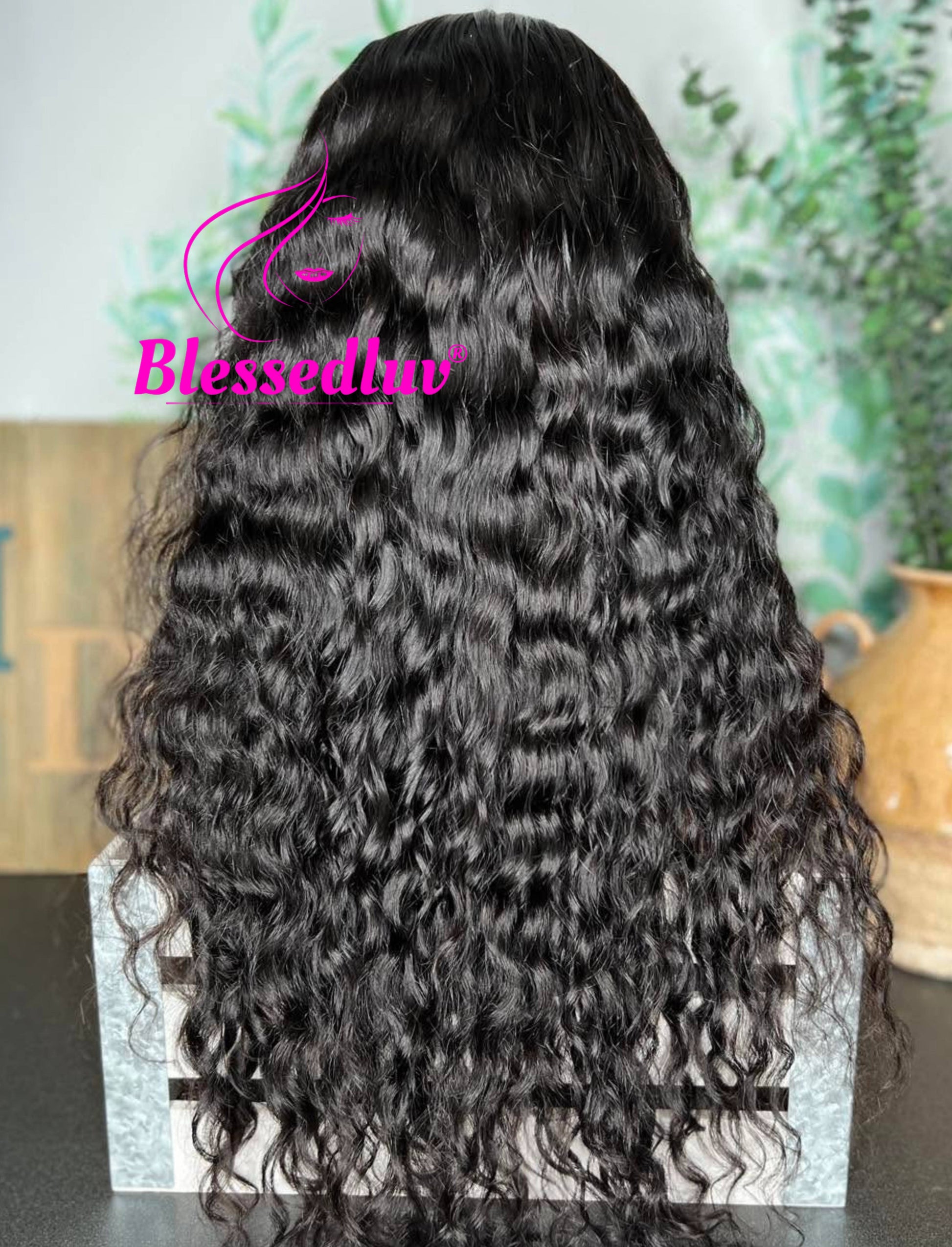 Diana - Natural Water Curls Wig - 26 inch-Wigs-www.blessedluv.com-Brazilianweave.com