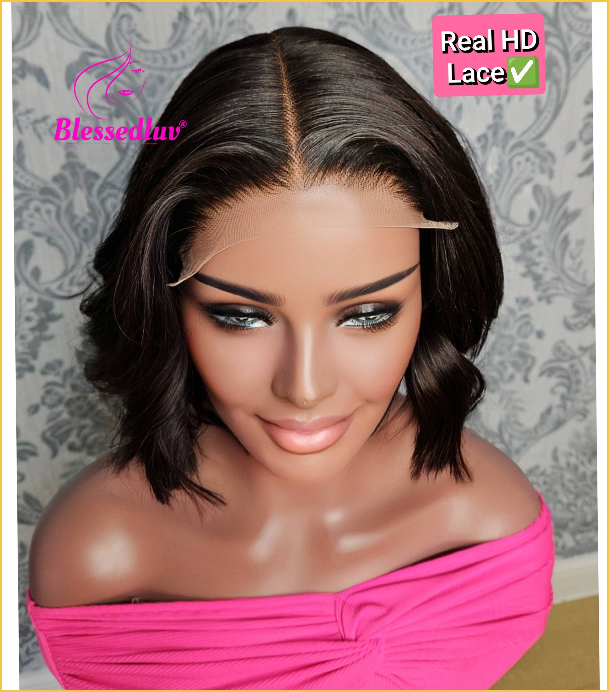 Justine - 5x5 Double Drawn Lace Glueless Closure HD Wig-Wig-Blessedluv.com-Brazilianweave.com