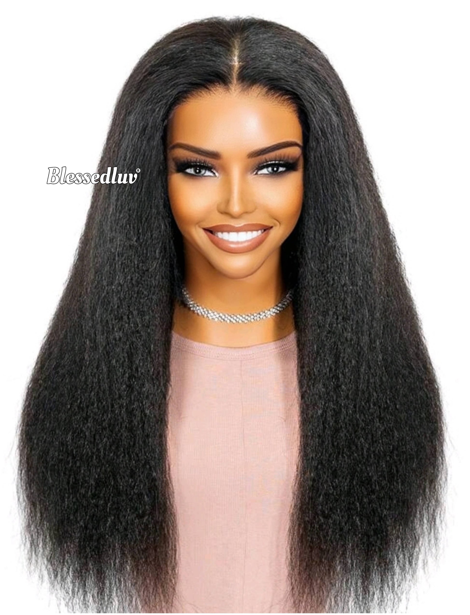 Adriana - Kinky Yaki Textured Glueless Wig-Blessedluv.com-Brazilianweave.com