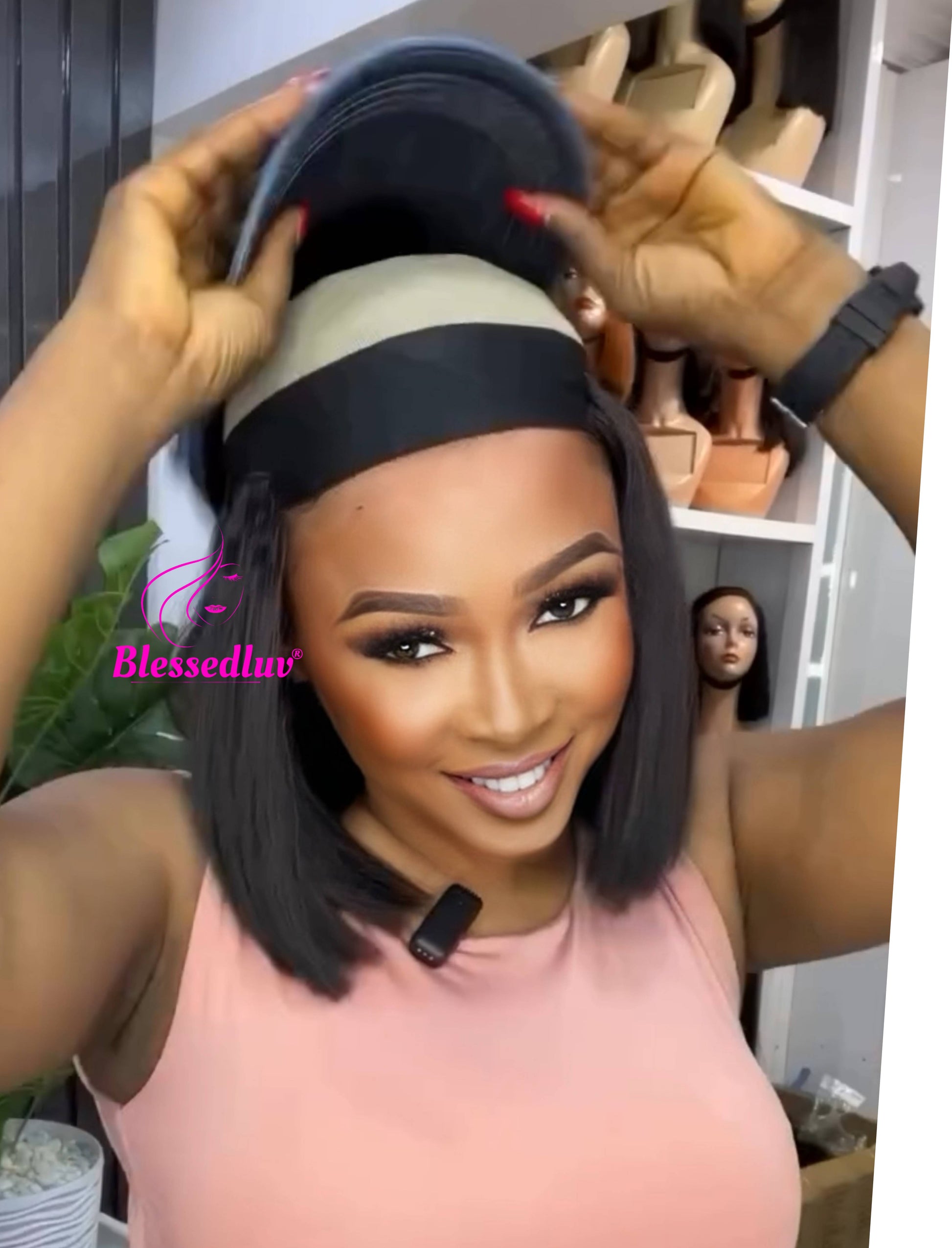 Bob Band Wig - Human Hair-Blessedluv.com-Brazilianweave.com