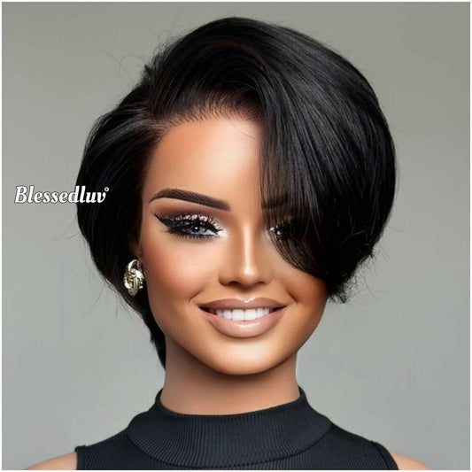 Happer – Classic Pixie Cut Glueless Frontal Wig-Blessedluv.com-Brazilianweave.com