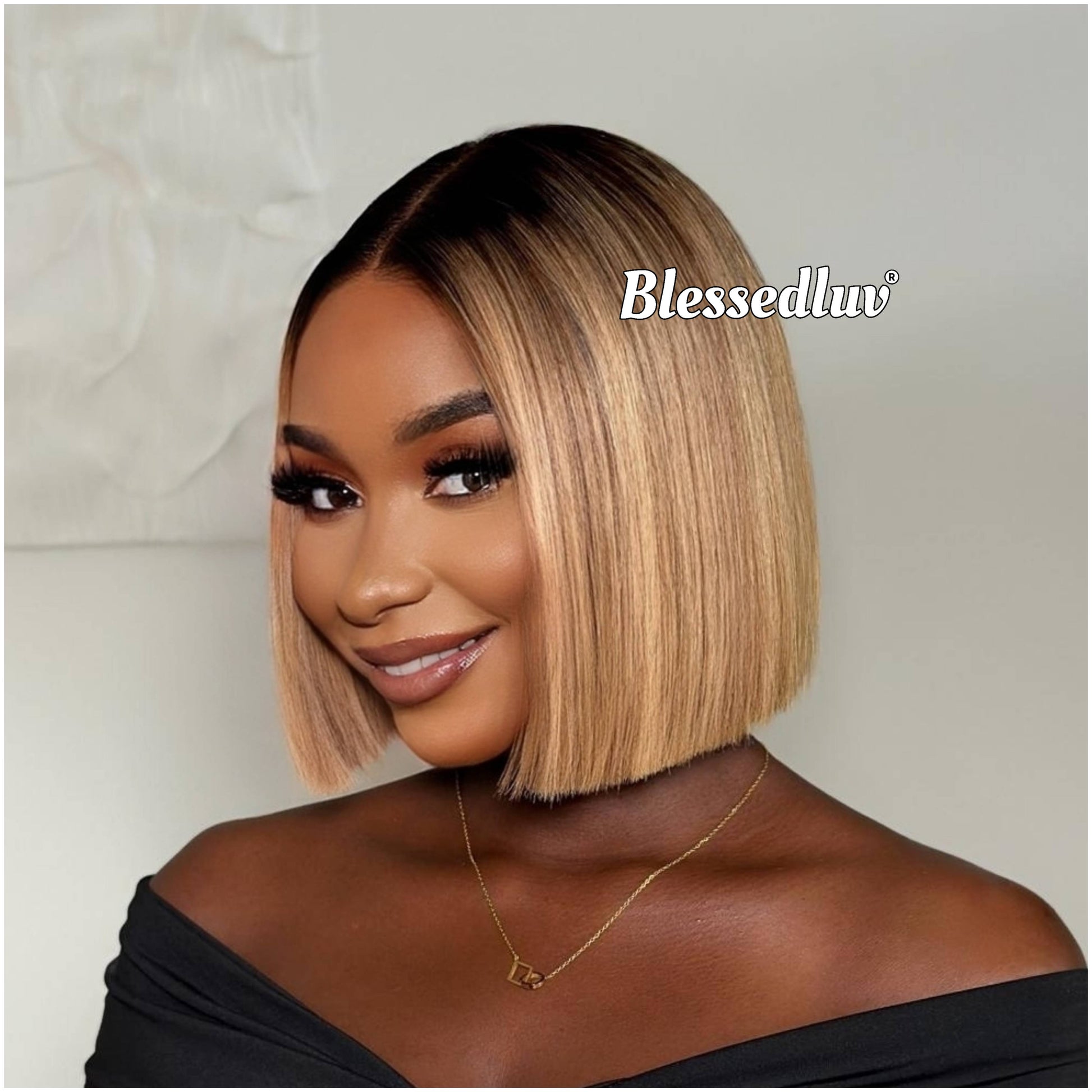 Bonnie – Balayage Ombré Blonde Glueless Layered HD 5x5 Closure Lace Wig, Ready to Wear-Blessedluv.com-Brazilianweave.com