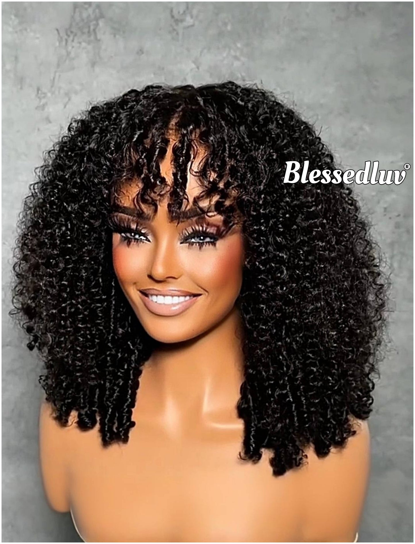 Zoey – Glueless Pixie Curly Bangs Wig, Ready to Wear-Blessedluv.com-Brazilianweave.com