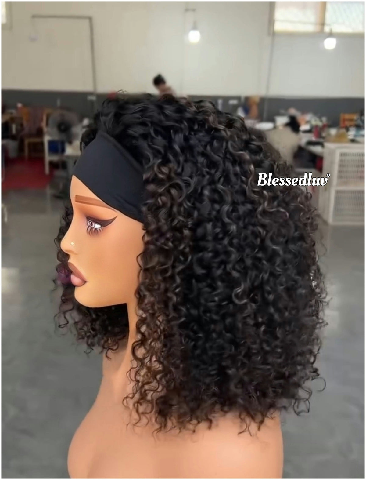 Marsha - Curly 250% Density Headband Wig-www.blessedluv.com-Brazilianweave.com