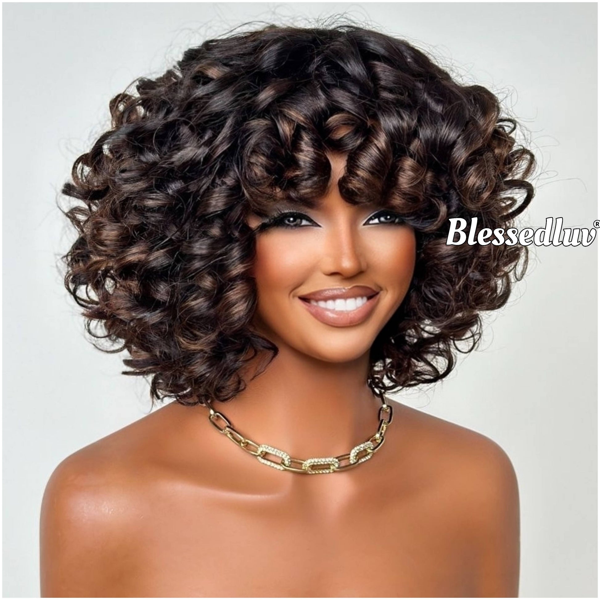 Nora - Glueless curly Bangs Wear & Go Wig-Wig-Blessedluv.com-Brazilianweave.com