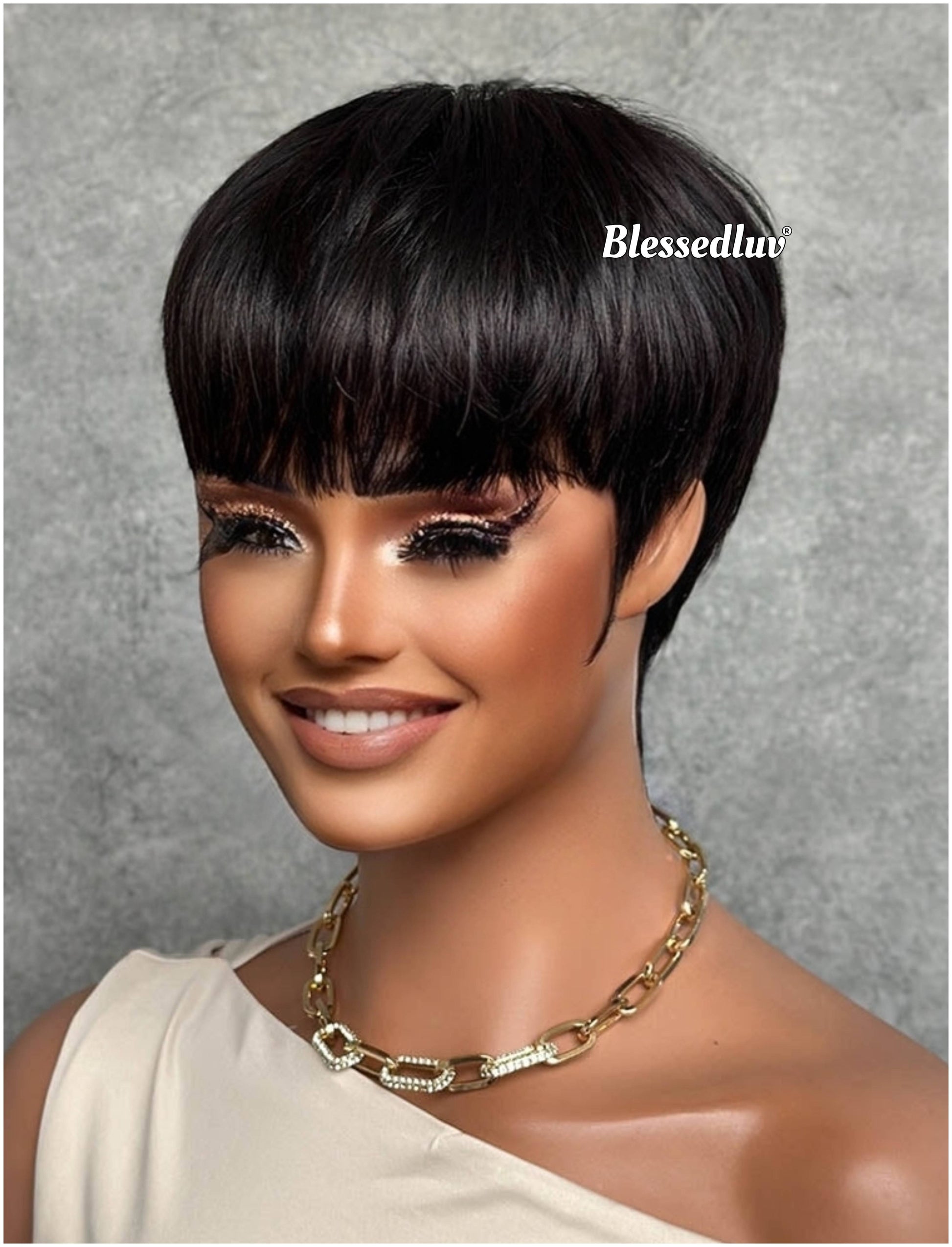 Tasann – Pixie Cut No Lace Glueless, Ready to Wear-Blessedluv.com-Brazilianweave.com
