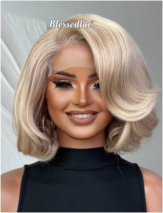 Becki – Balayage Blonde Glueless Layered HD 5x5 Closure Lace Wig in Honey, Ready to Wear-Blessedluv.com-Brazilianweave.com