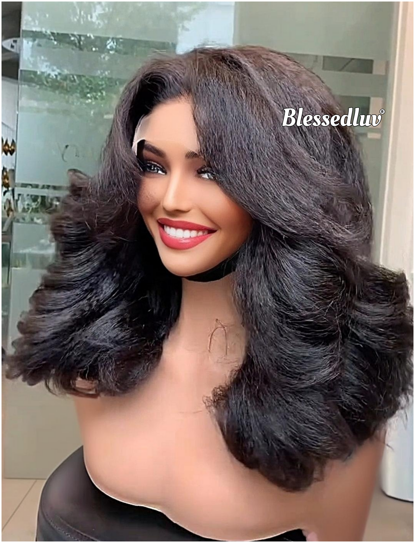 Esther - Texture Ventilated Yaki Wavy SDD Wig-Blessedluv.com-Brazilianweave.com