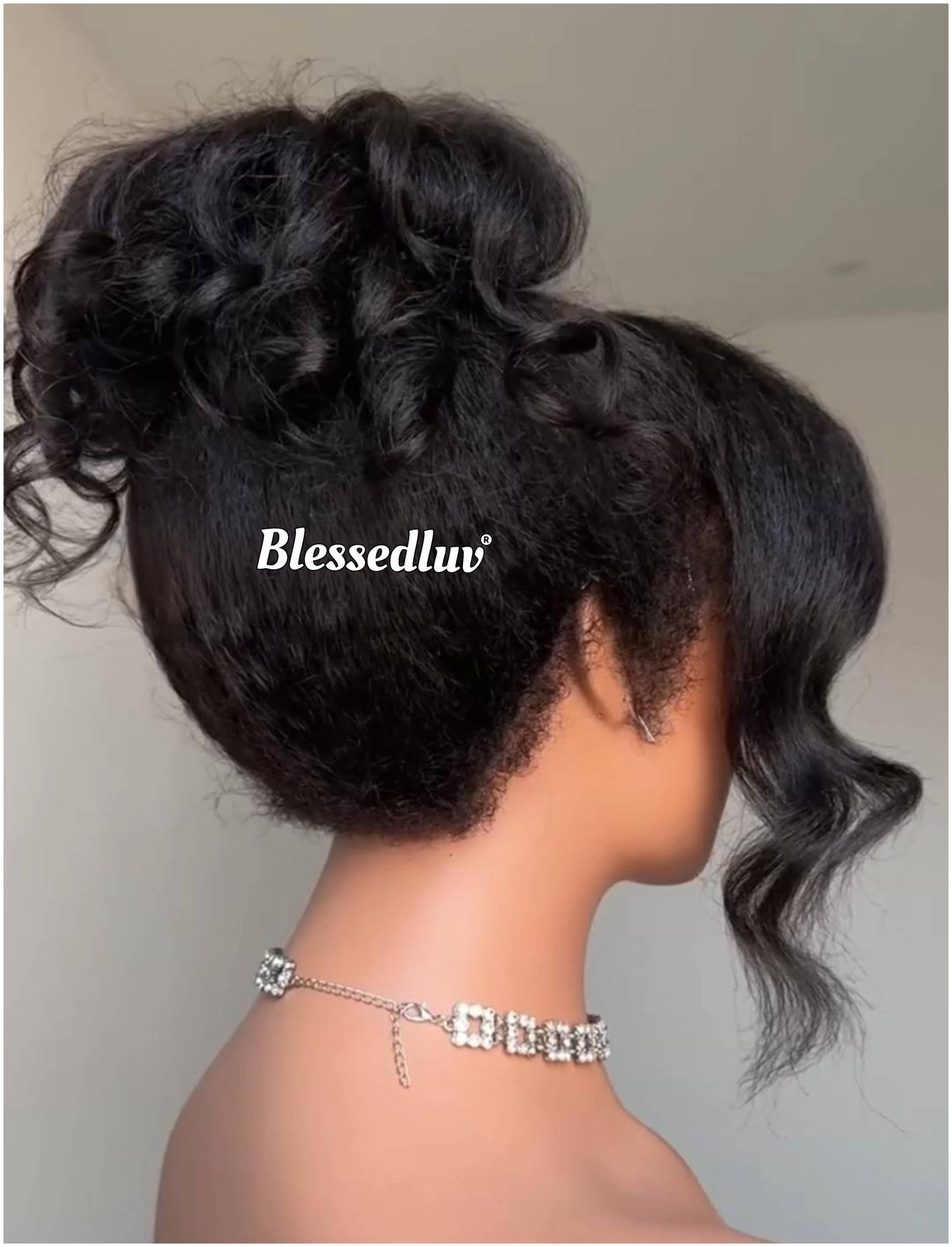 Zara - 360 Drawstring Frontal Kinky Straight Texture Ventilated Lace Wig-Blessedluv.com-Brazilianweave.com