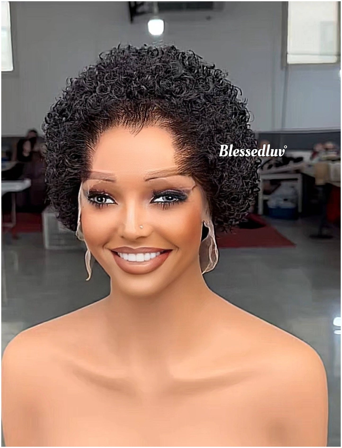 Linda - 3C Curly Pixie Wig | Choose Lagos Hairline or Standard Hairline