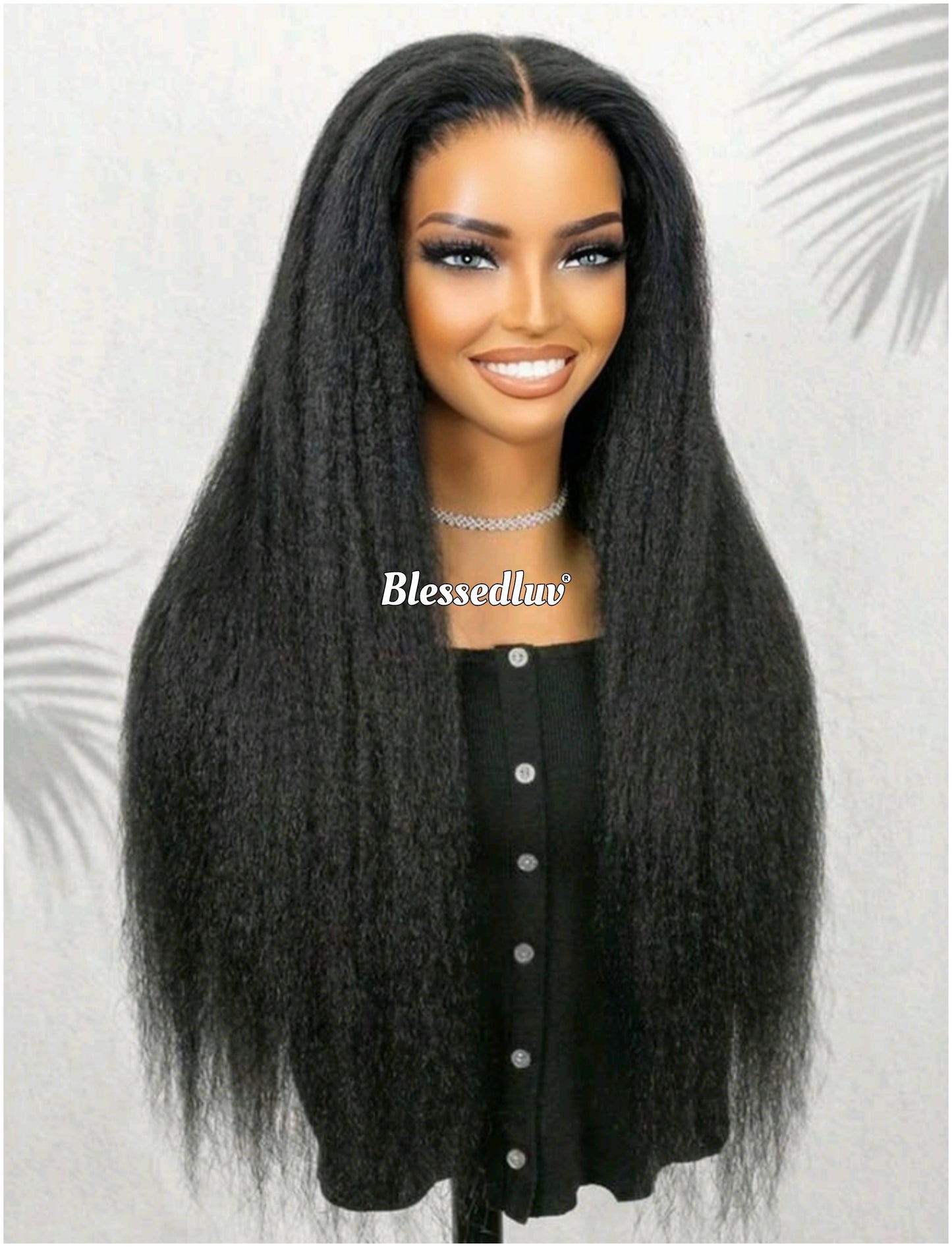 Adriana - Kinky Yaki Textured Glueless Wig-Blessedluv.com-Brazilianweave.com
