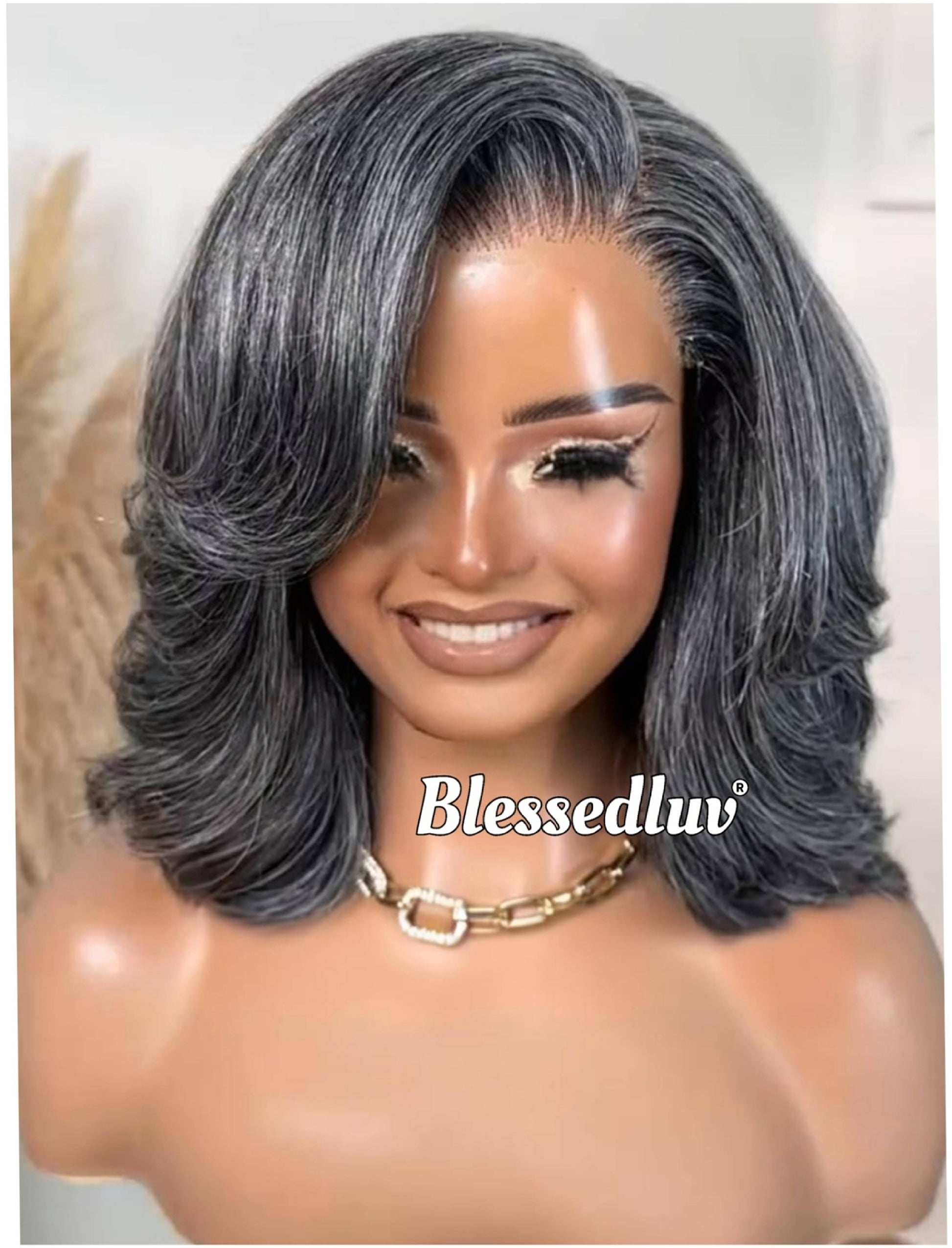 Evelyn - Elegant Salt & Pepper Grey HD Lace Wig – Layered, Glueless-Blessedluv.com-Brazilianweave.com