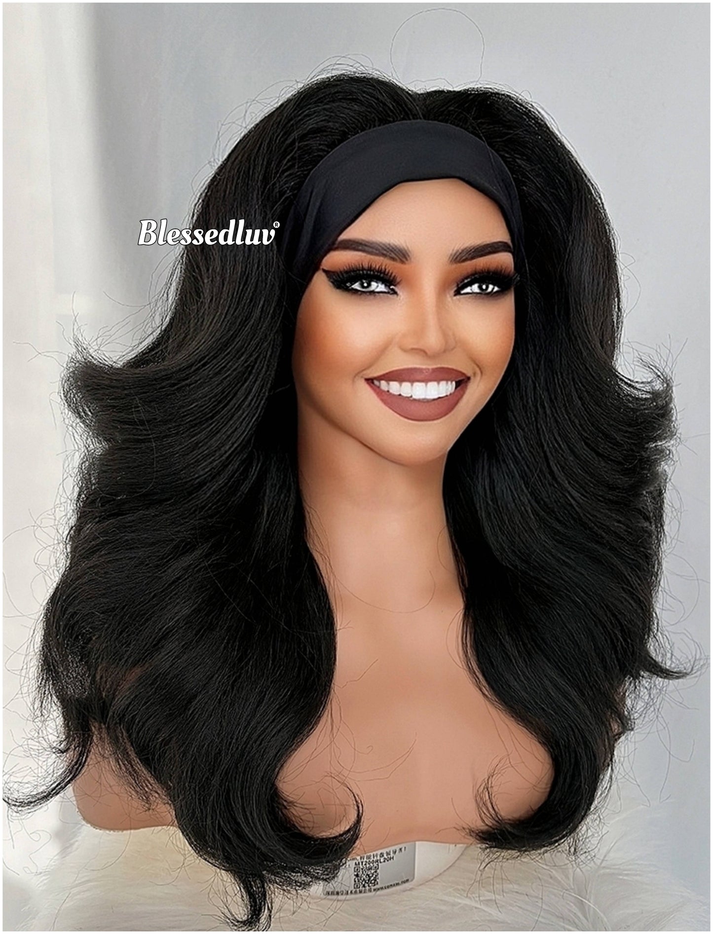 Natasha – Headband Premium Human Hair Blend Wig-Wig-Blessedluv.com-Brazilianweave.com