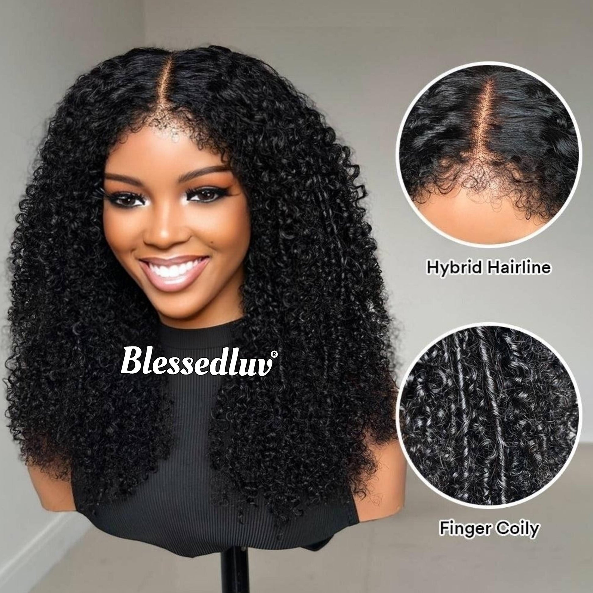 Ngozi - 3C Texture Ventilated Kinky Wig-Blessedluv.com-Brazilianweave.com