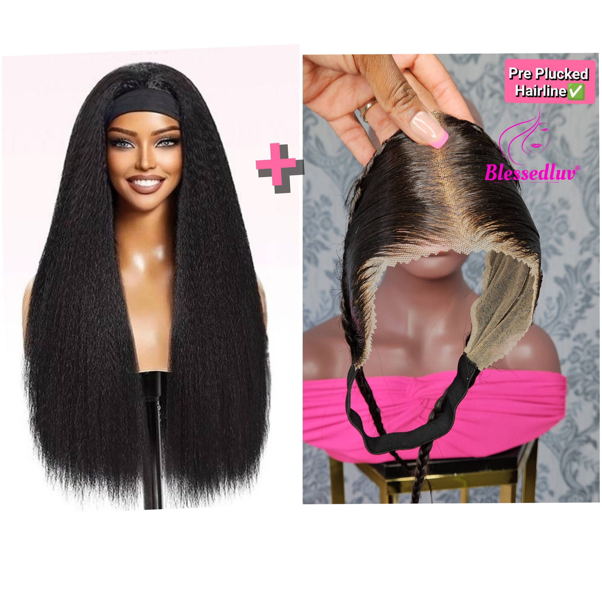 Abby 3-in-1 Wig Straight & Glueless Frontal- Wear & Go-Blessedluv.com-Brazilianweave.com