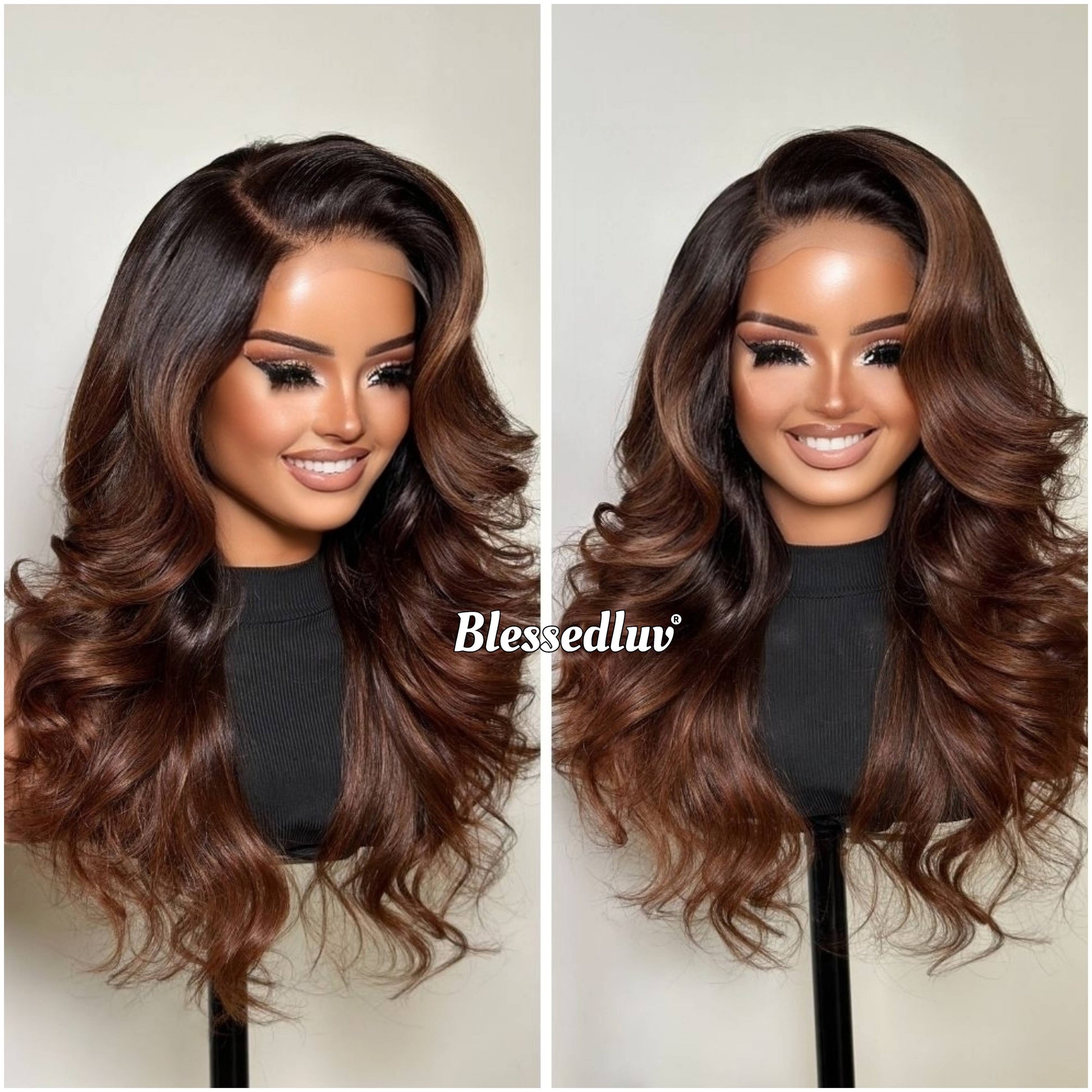 Emily – Ombre Glueless Layered HD 5x5 Closure Lace Wig, Ready to Wear-Blessedluv.com-Brazilianweave.com