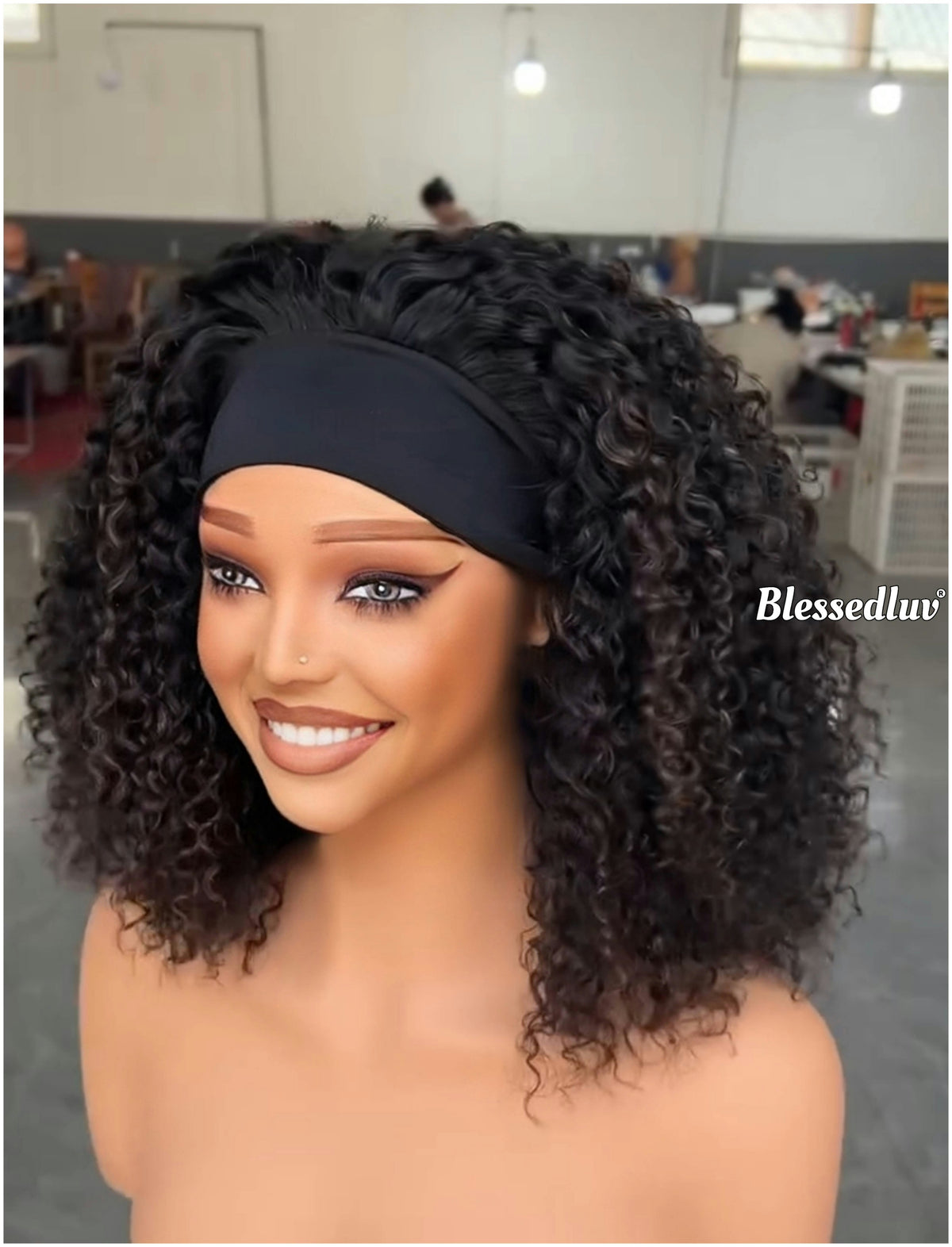 Marsha - Curly 250% Density Headband Wig-www.blessedluv.com-Brazilianweave.com