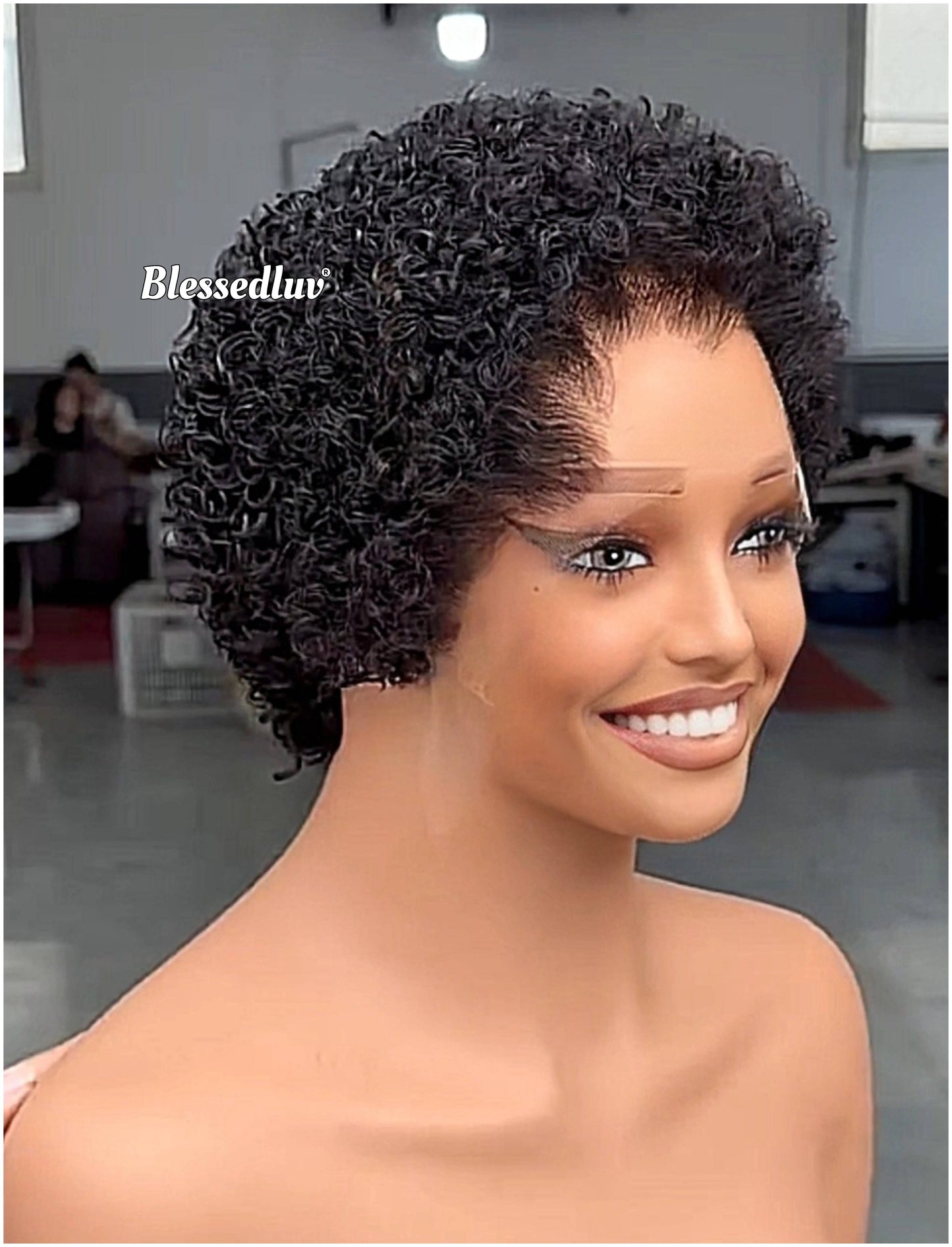 Linda - 3C Curly Pixie Wig | Choose Lagos Hairline or Standard Hairline