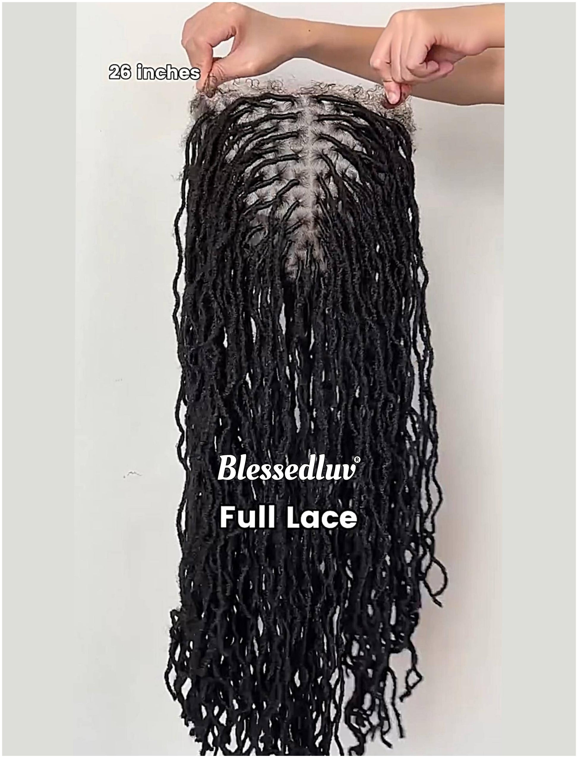 Nadia - Twisted Knotless Bohemian Locs Braids Full Lace HD Wig – Adjustable Drawstring-Wig-Blessedluv.com-Brazilianweave.com