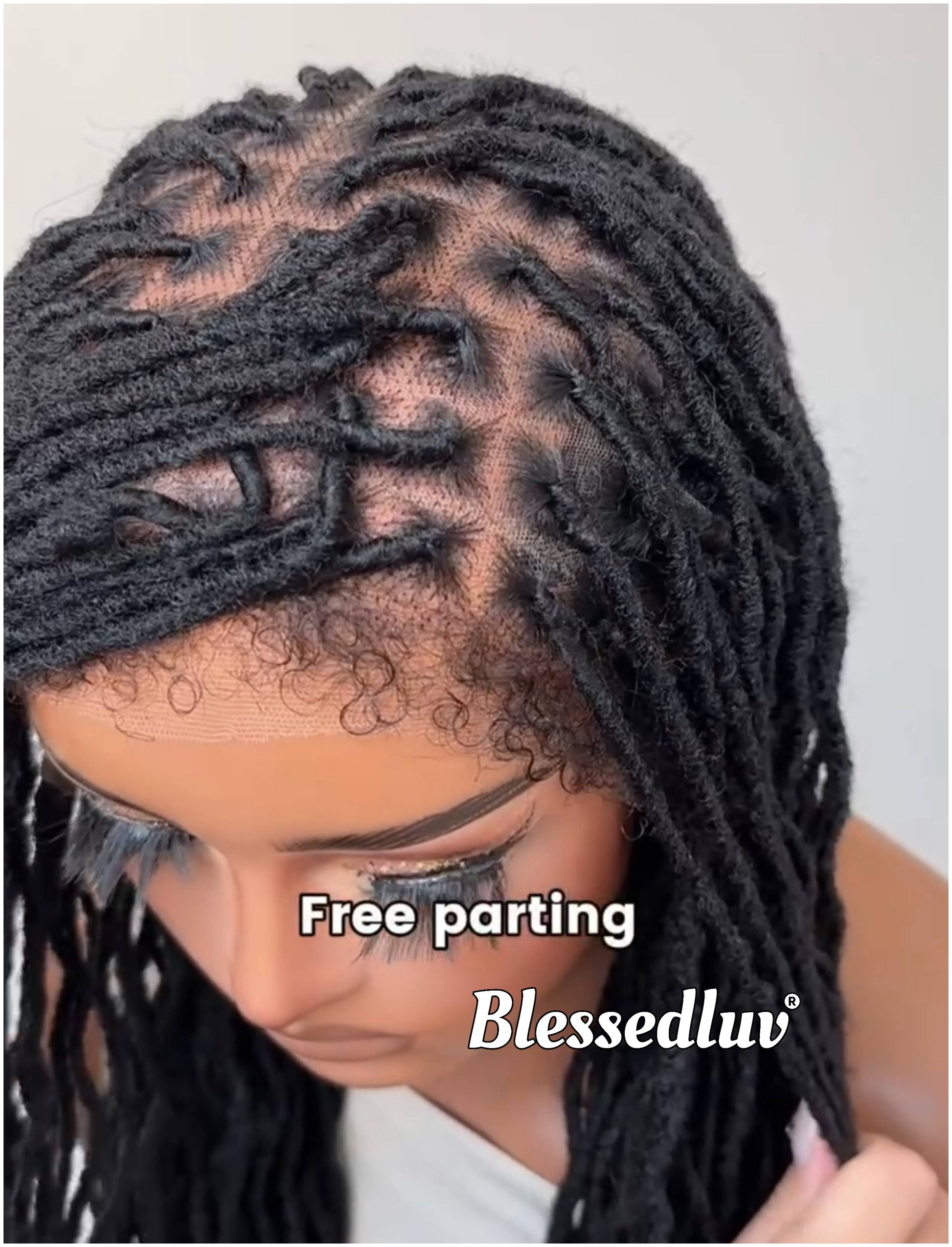 Nadia - Twisted Knotless Bohemian Locs Braids Full Lace HD Wig – Adjustable Drawstring-Wig-Blessedluv.com-Brazilianweave.com