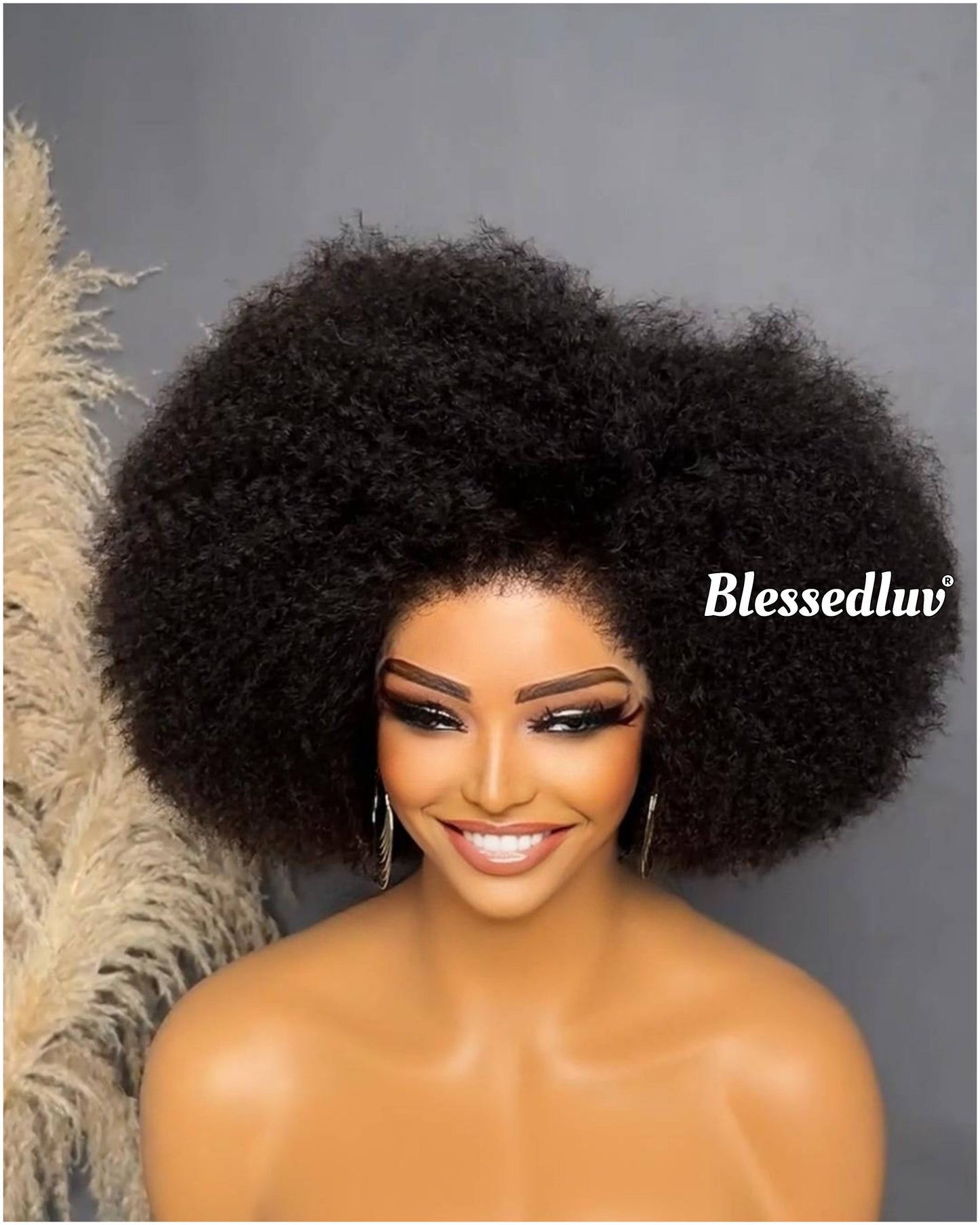 African Queen - 4c Texture Ventilated Kinky Wig-Blessedluv.com-Brazilianweave.com