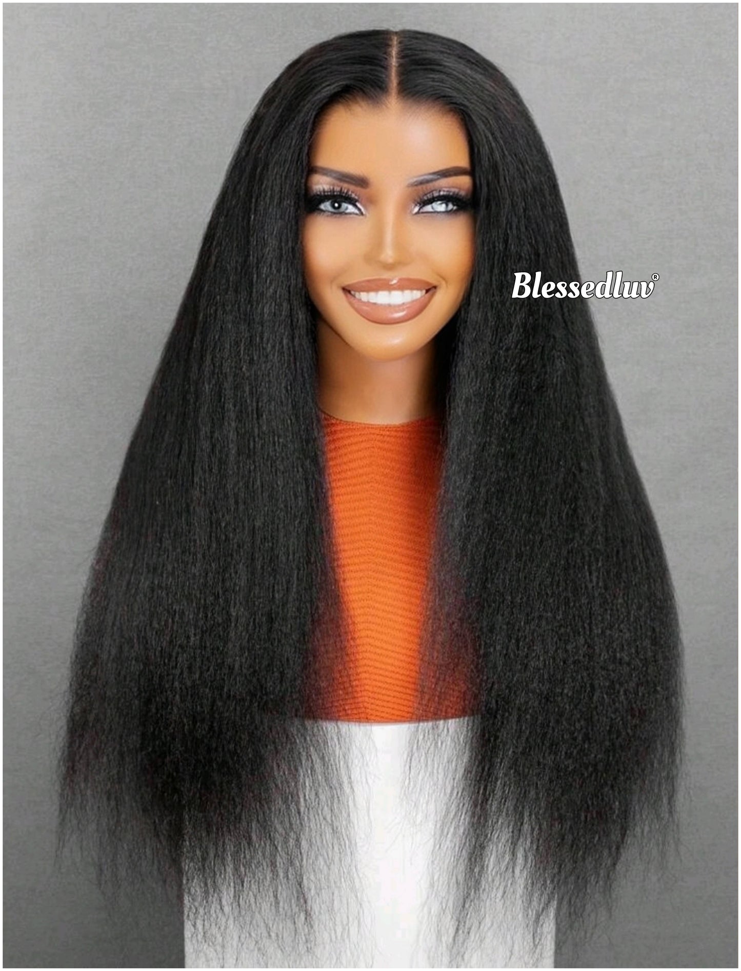 Adriana - Kinky Yaki Textured Glueless Wig-Blessedluv.com-Brazilianweave.com
