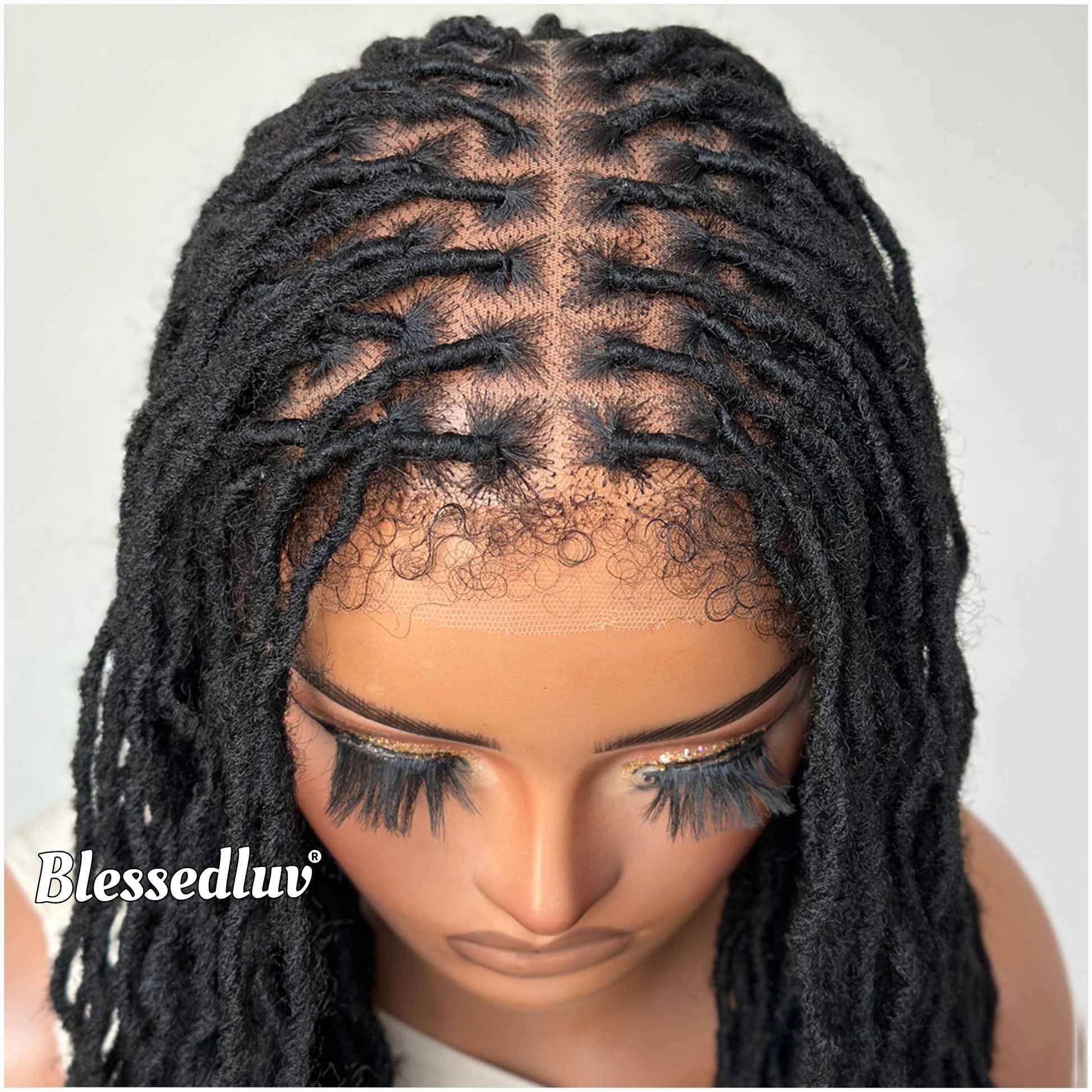 Nadia - Twisted Knotless Bohemian Locs Braids Full Lace HD Wig – Adjustable Drawstring-Wig-Blessedluv.com-Brazilianweave.com