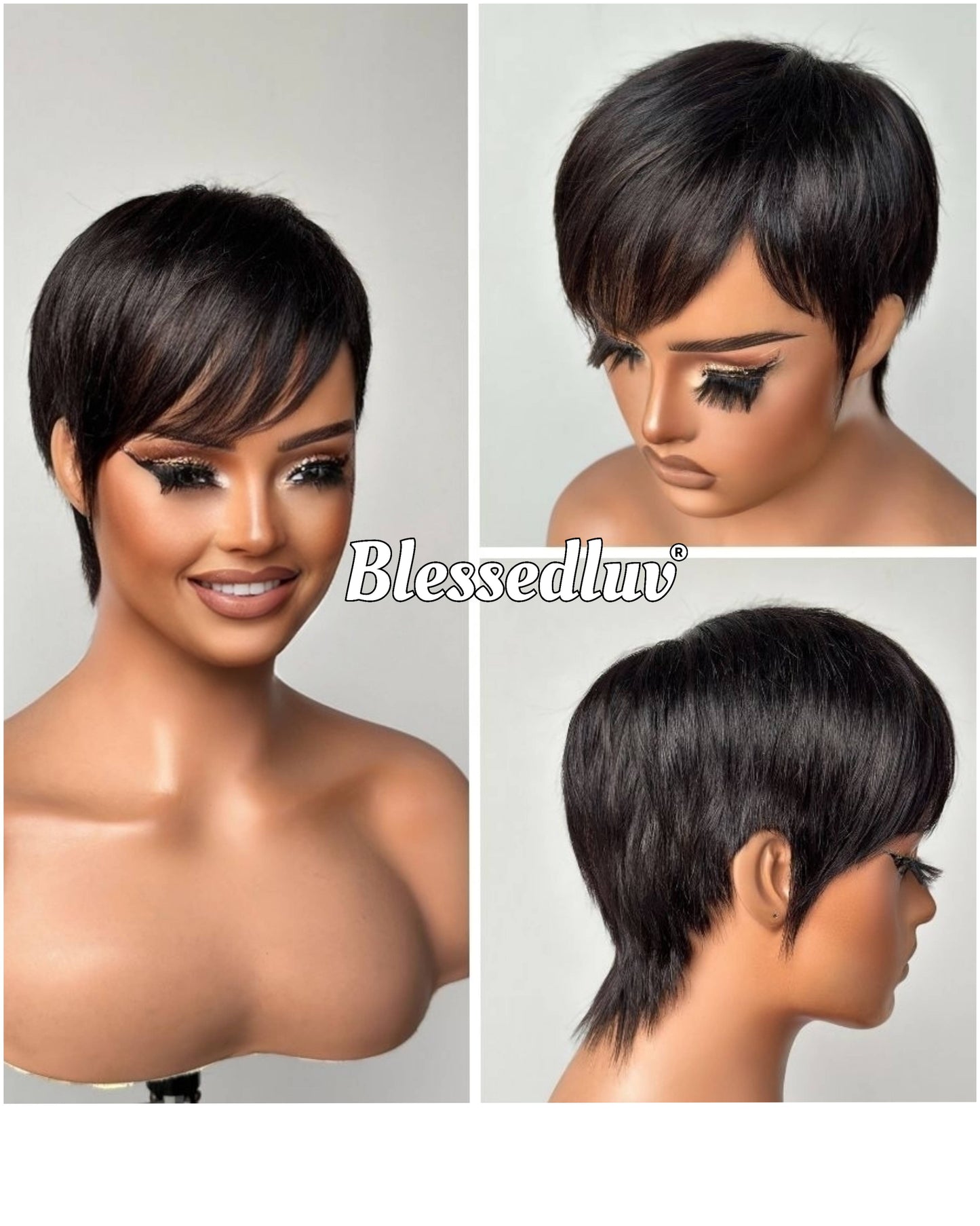 Leah – Pixie Cut Glueless Full Lace Wig, Ready to Wear-Blessedluv.com-Brazilianweave.com