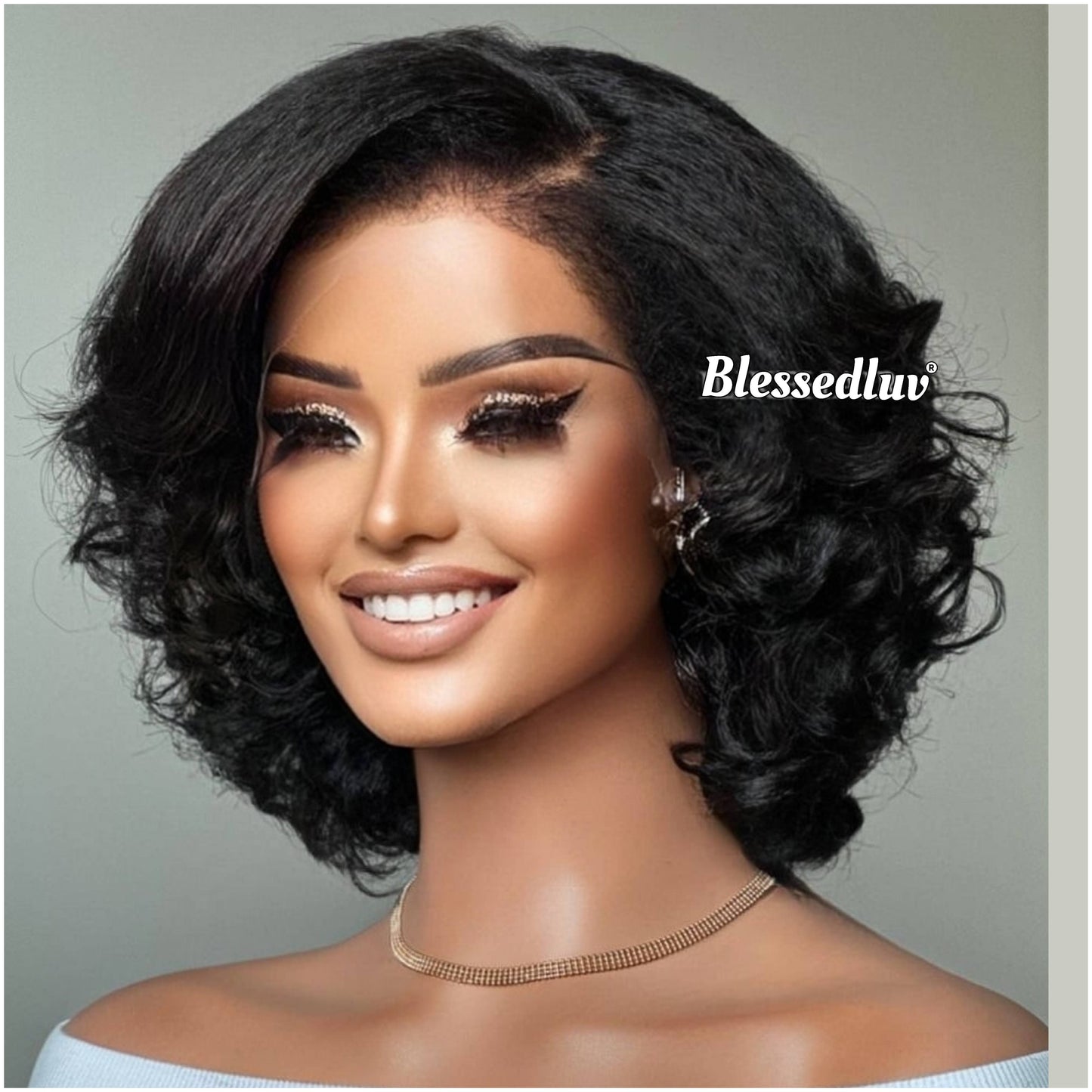 Isha - 4C Texture Bouncy Curl Ventilated Wig-Blessedluv.com-Brazilianweave.com