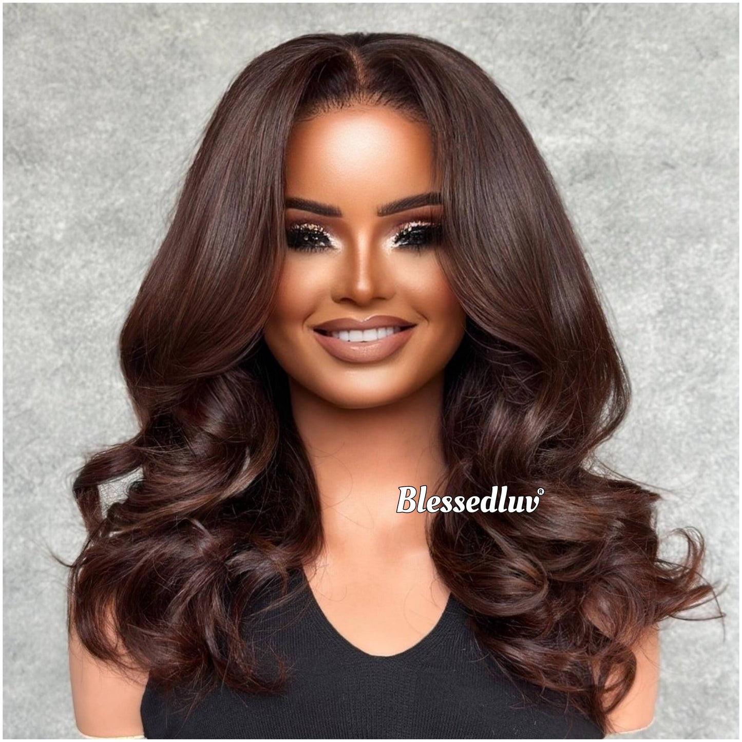 Beth – Glueless Layered Closure Lace Wig in Chocolate, Ready to Wear-Blessedluv.com-Brazilianweave.com