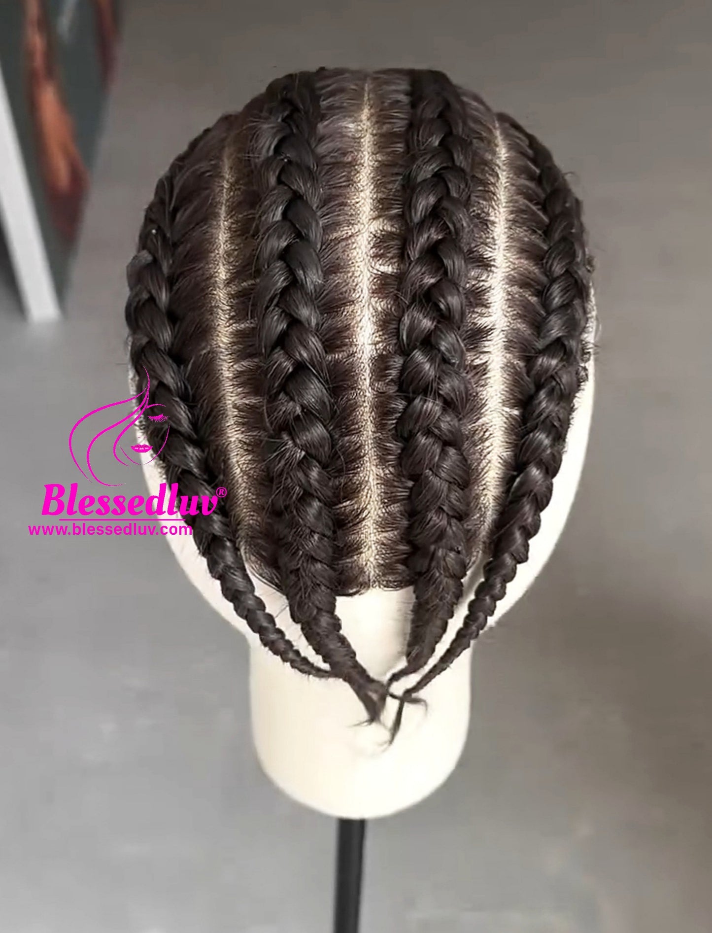 Marlon - Braided Man Wig Toupee-Wigs-Blessedluv.com-Brazilianweave.com