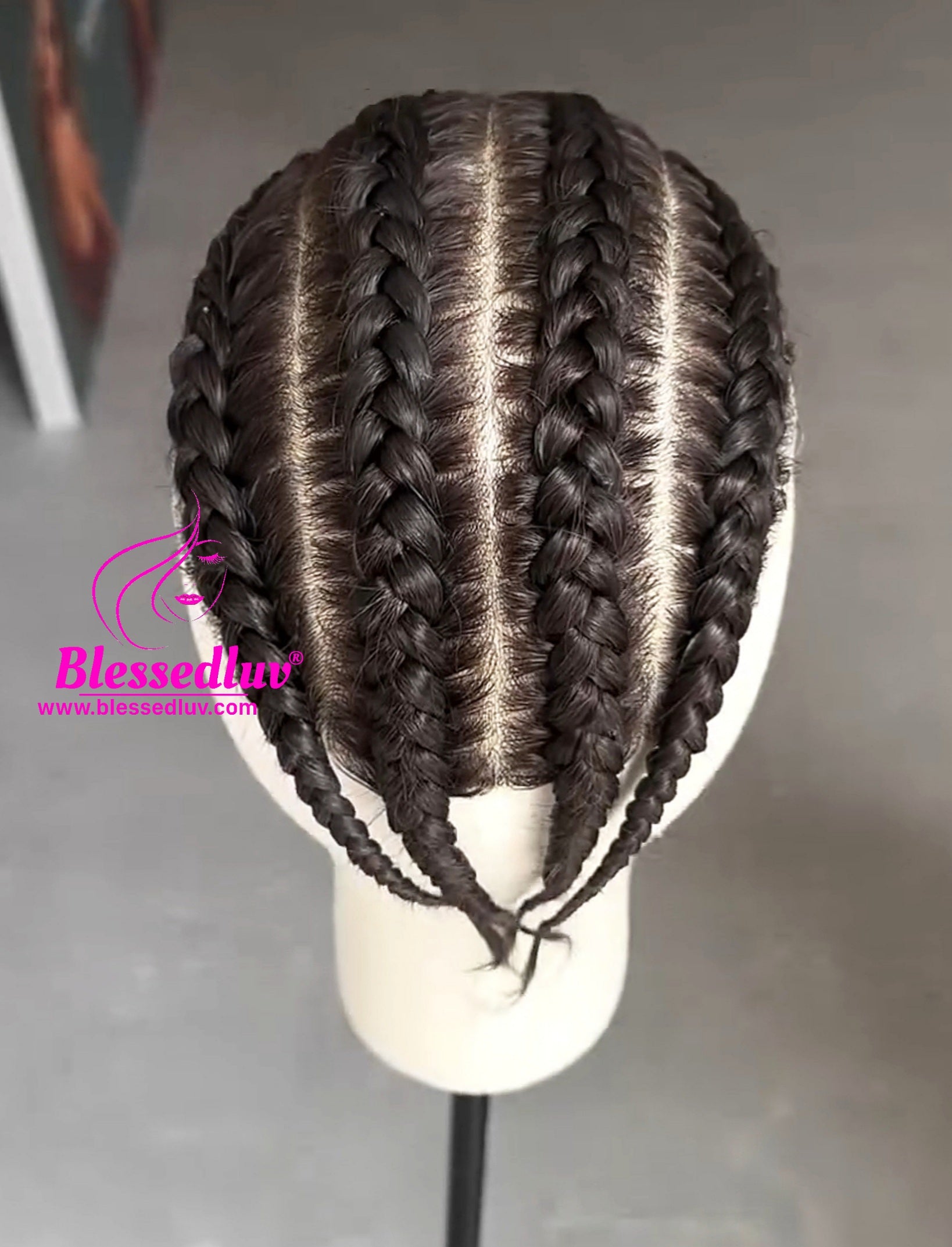 Marlon - Braided Man Wig Toupee-Wigs-Blessedluv.com-Brazilianweave.com