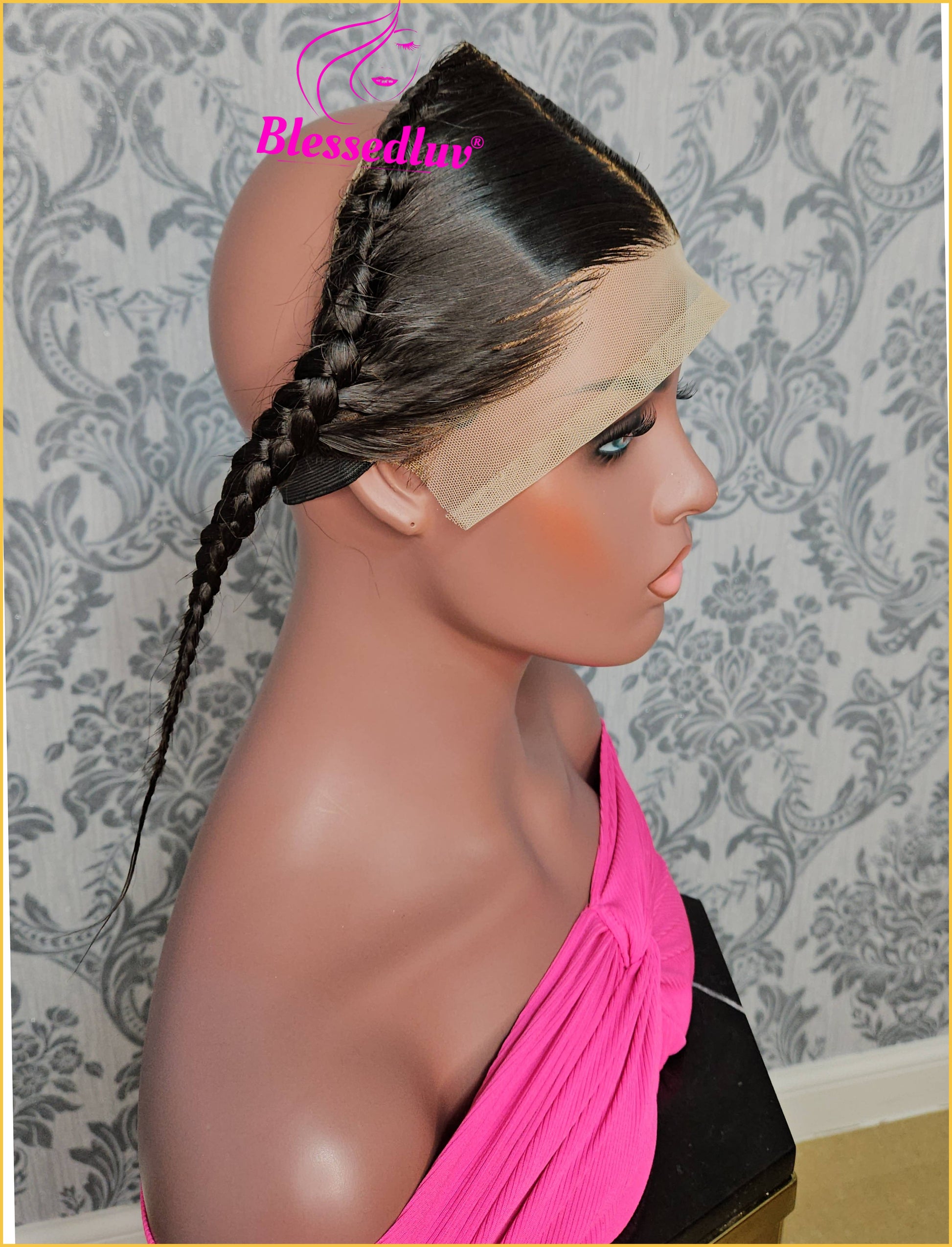 Glueless Frontal- Center Parting SALE-Blessedluv.com-Brazilianweave.com
