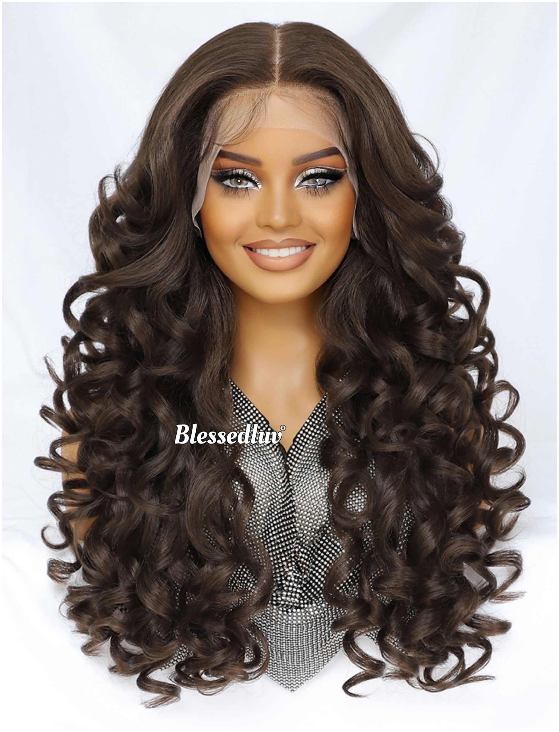 Chocolate Latisha – 13x6 Premium Human Hair Blend Wig-Wig-Blessedluv.com-Brazilianweave.com