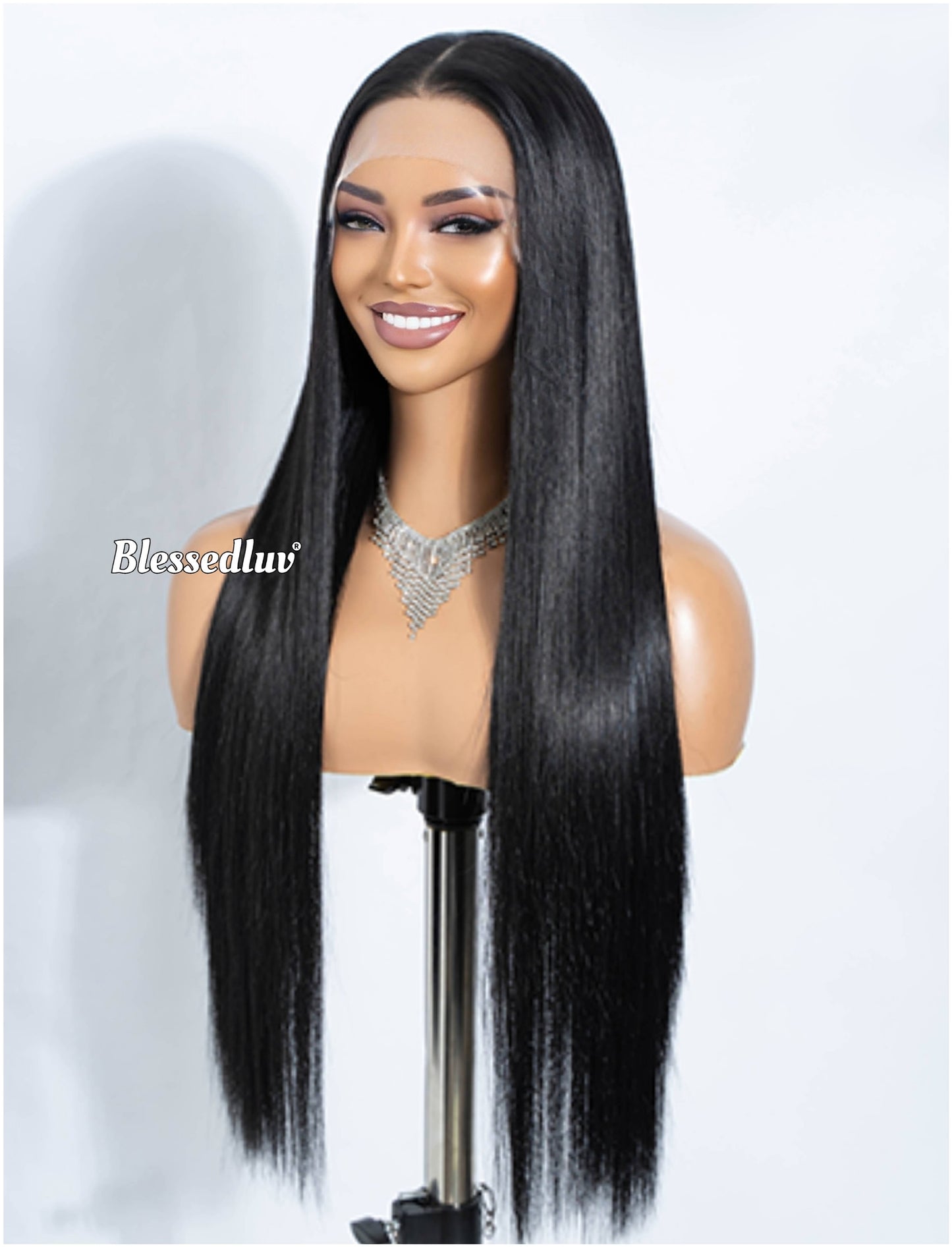 Vanessa – Bone Straight Lookalike Glueless Premium Human Hair Blend Wig-Wig-Blessedluv.com-Brazilianweave.com